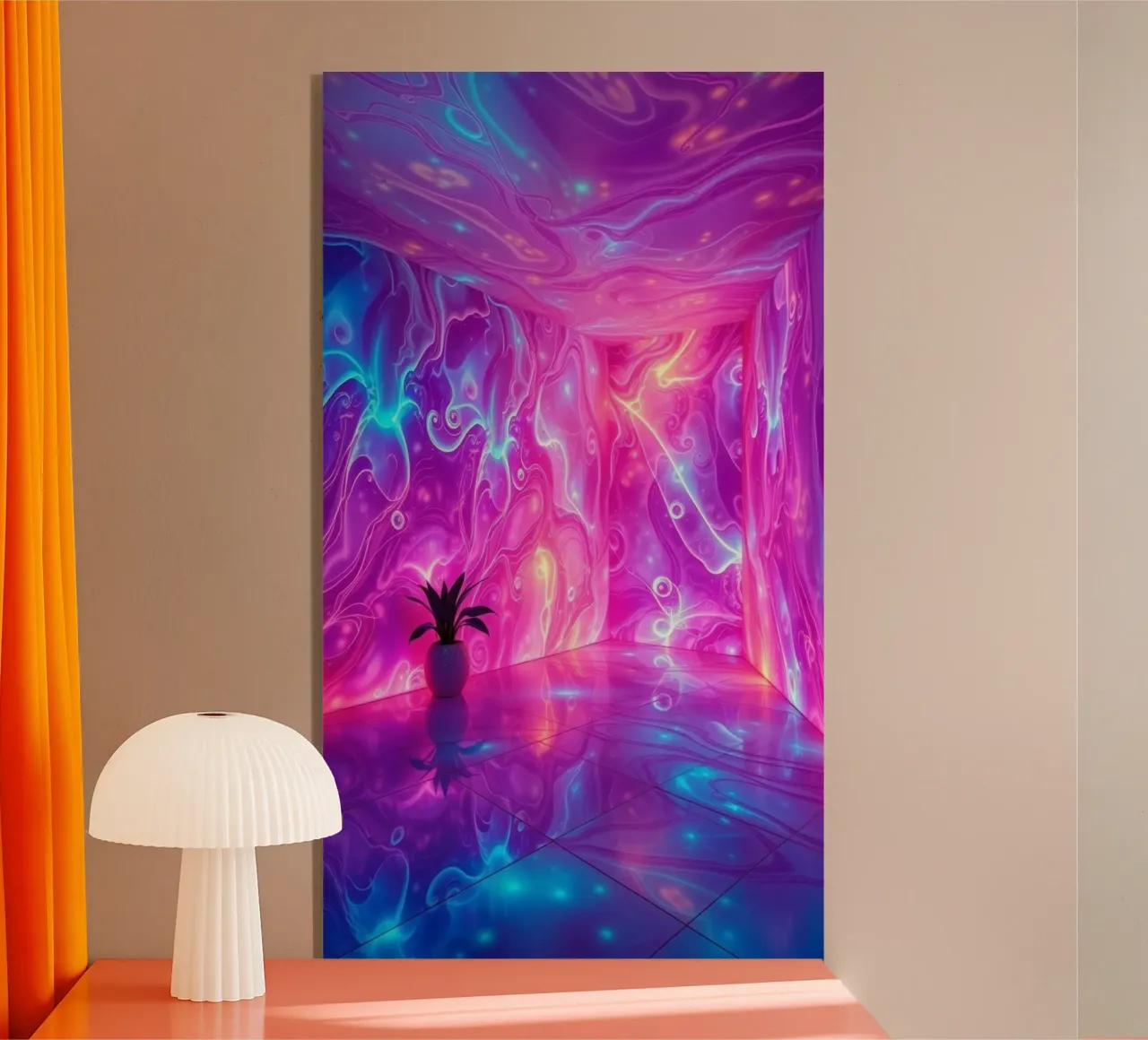 Vivid abstract colorful swirls and reflections modern art plexiglass da DesignDoodle