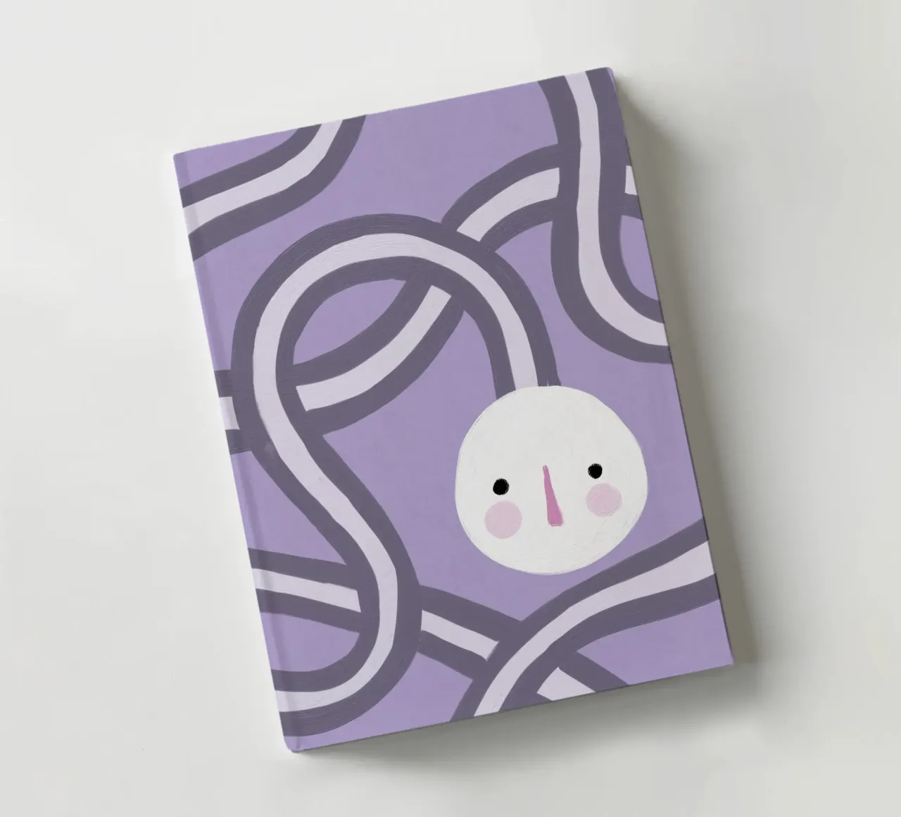 Purple face notebook by Johannes Lott Illustration
