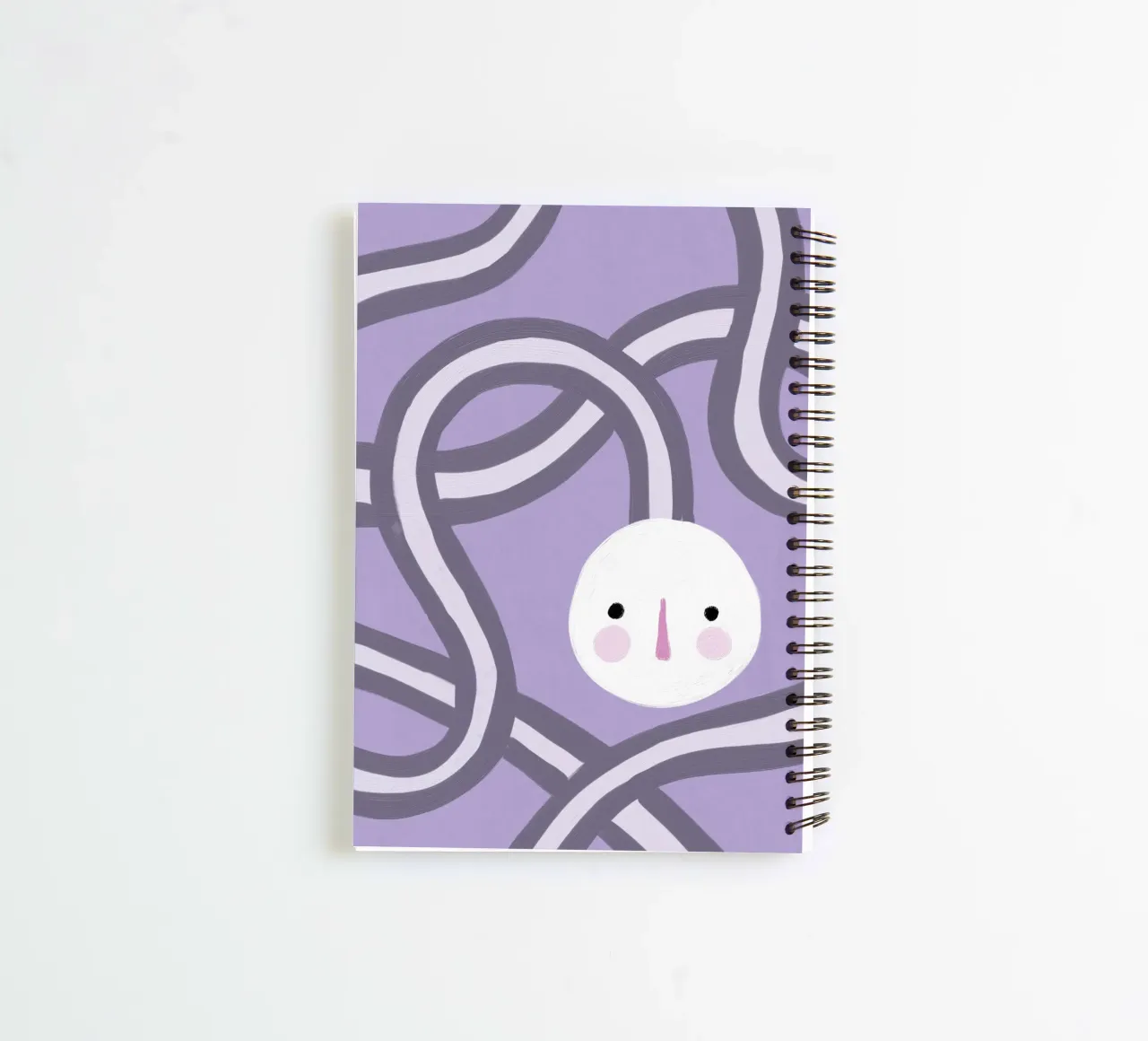 Purple face spiral notebook by Johannes Lott Illustration
