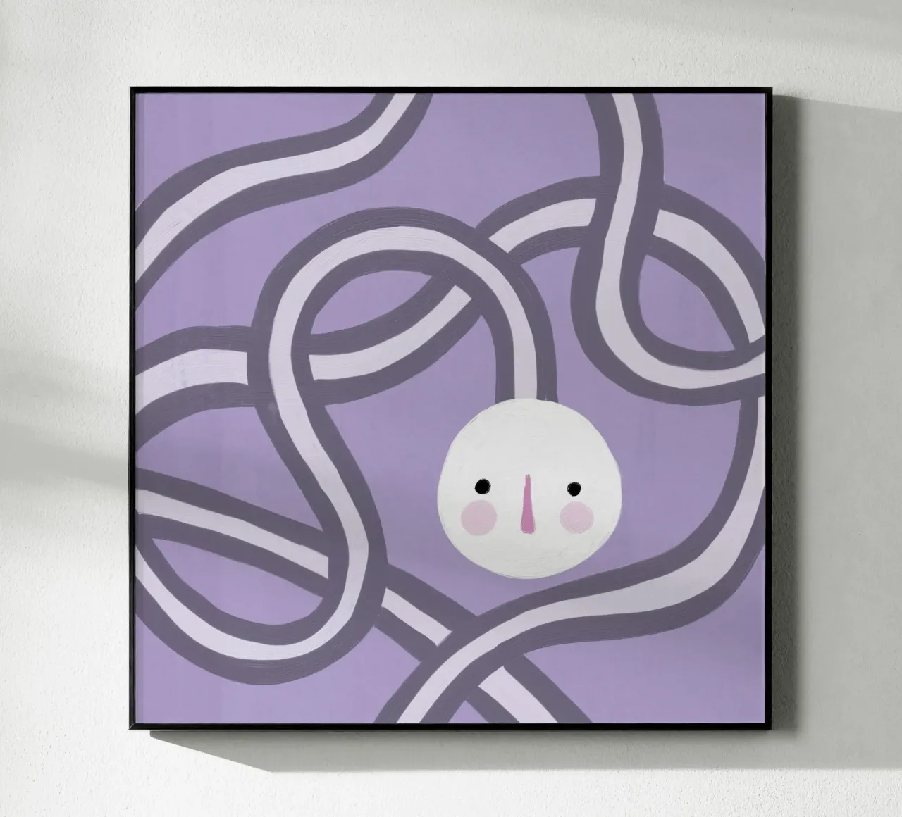 Volto viola plexiglass da Johannes Lott Illustration