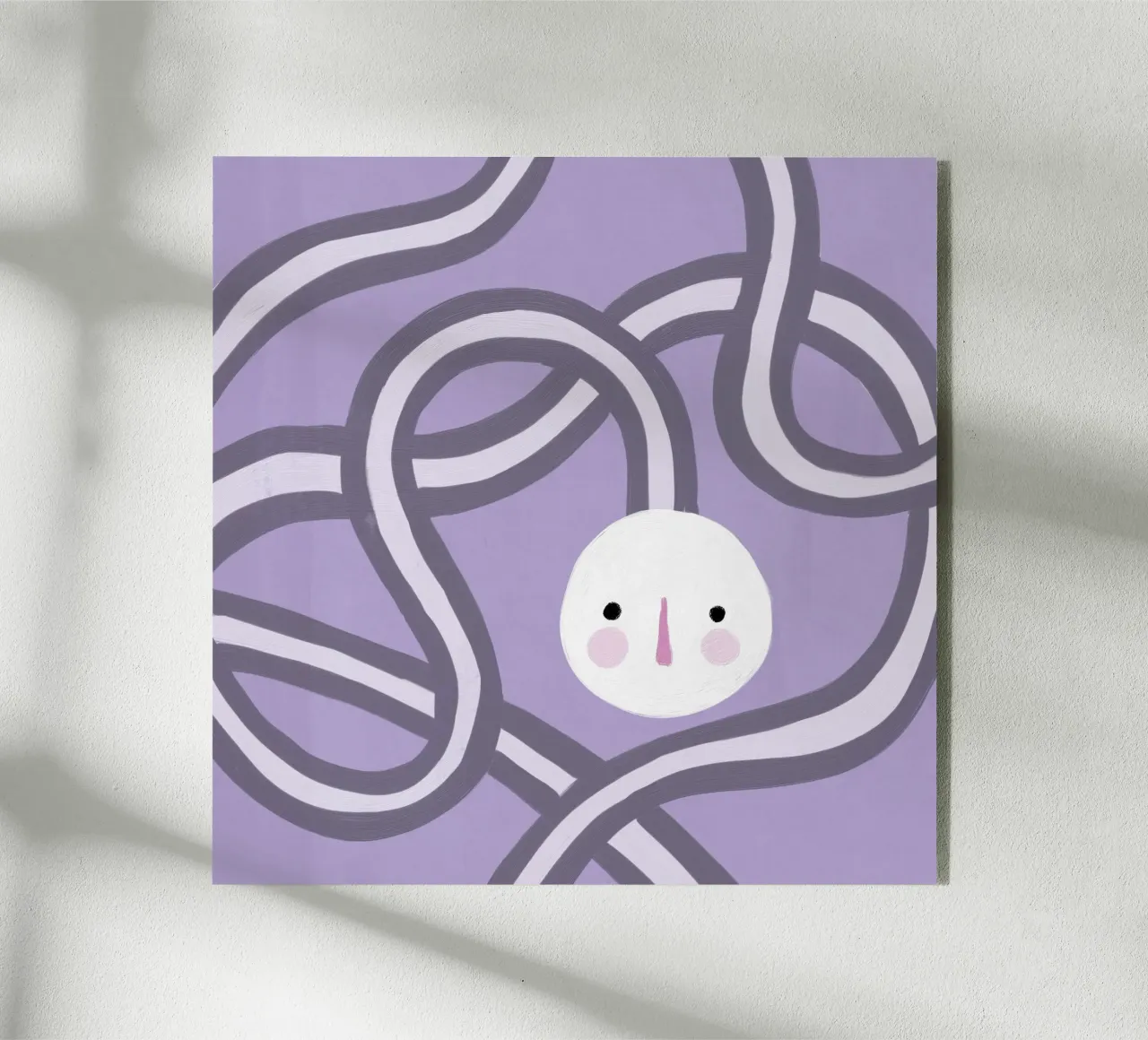 Volto viola plexiglass da Johannes Lott Illustration