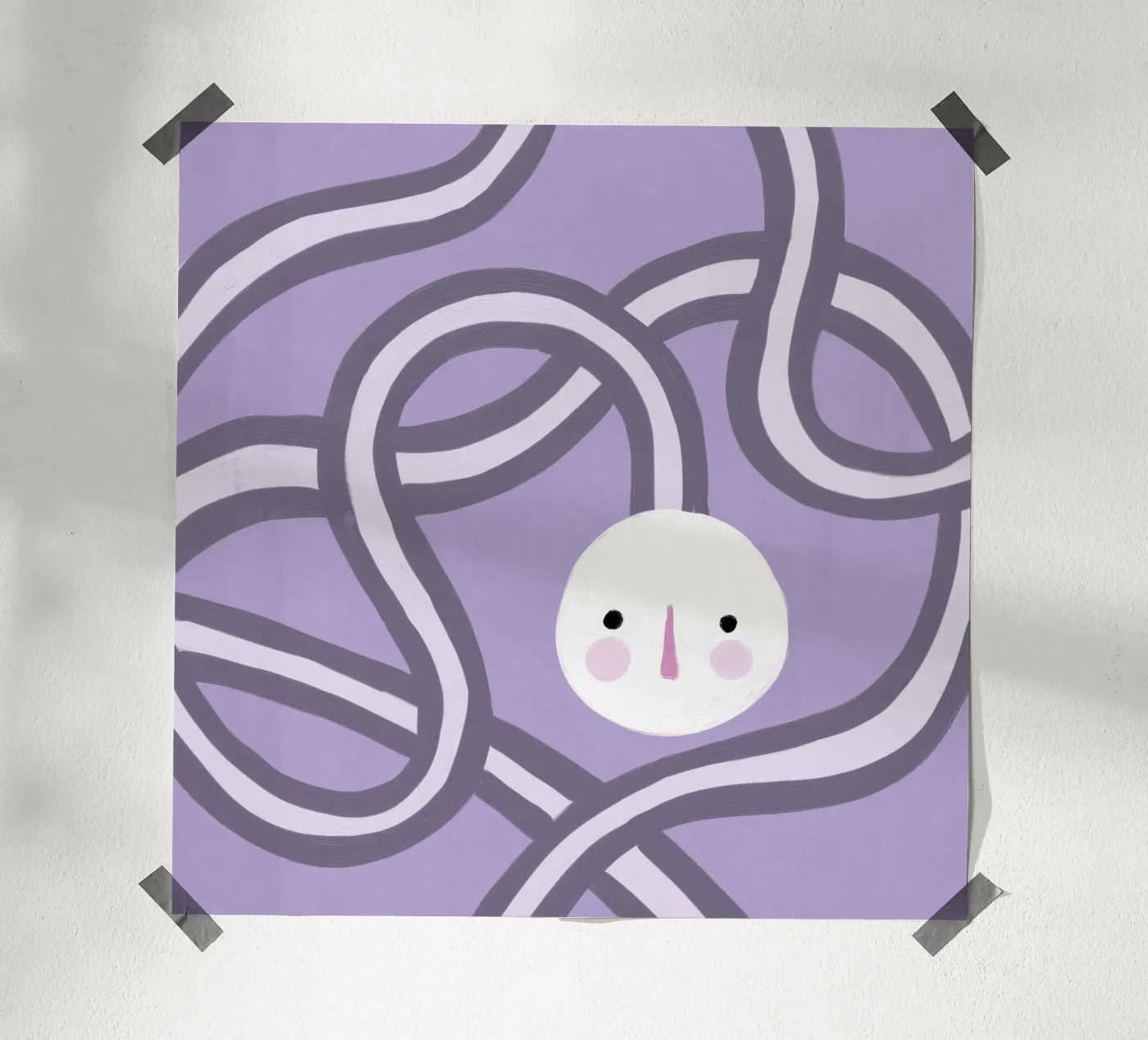 Volto viola poster da Johannes Lott Illustration