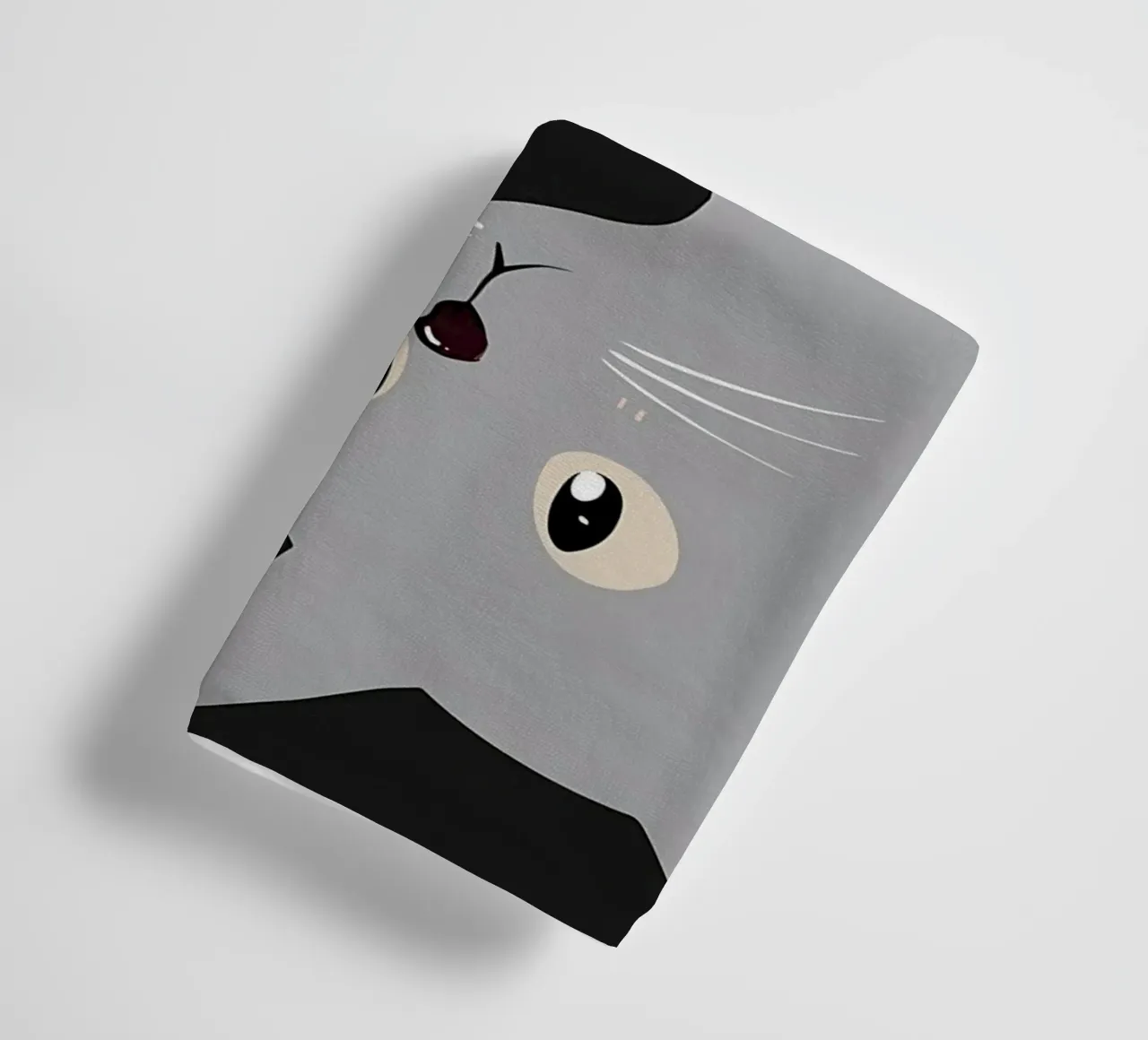 gatto nero gatto grigio occhi baffi naso orecchie code gatto sorridente asciugamano da bagno da Ashish Kashyap