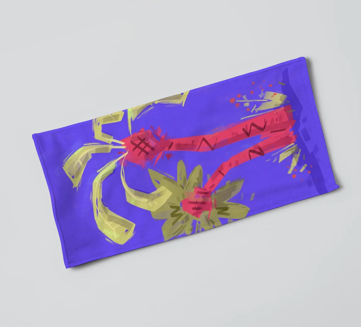 Palmen badhanddoek van Johannes Lott Illustration
