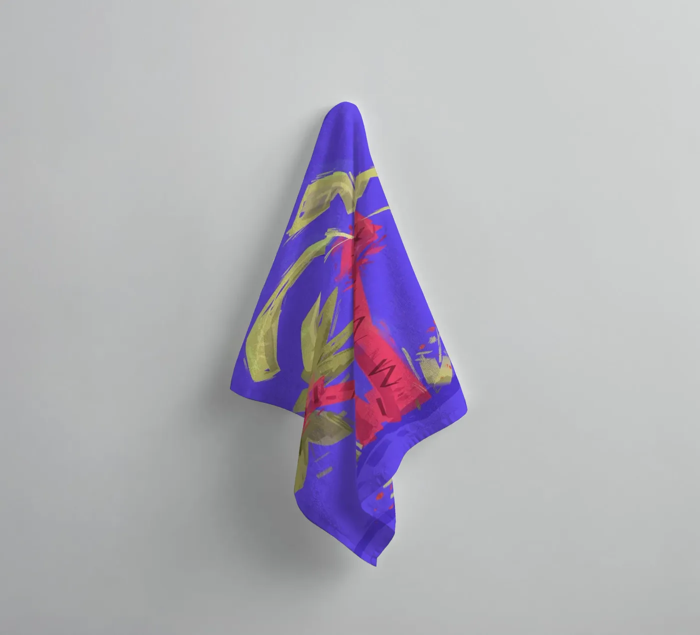Palmen badhanddoek van Johannes Lott Illustration