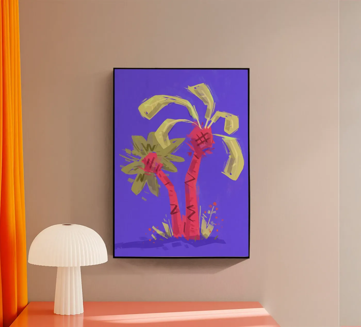 Palmen Acryl-Glas von Johannes Lott Illustration