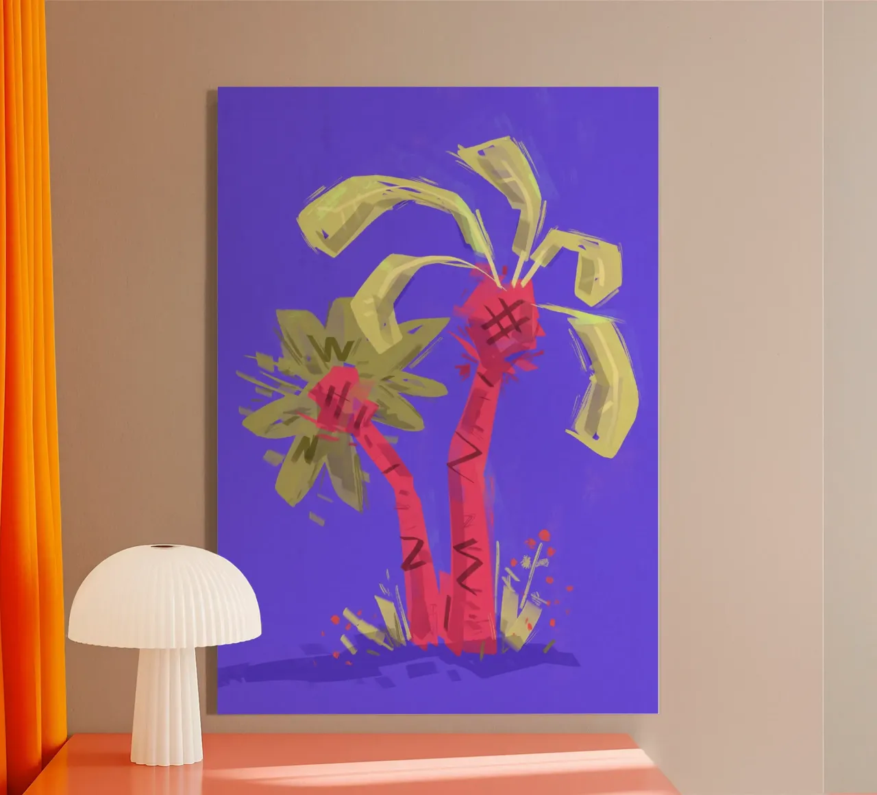 Palmen plexiglass da Johannes Lott Illustration