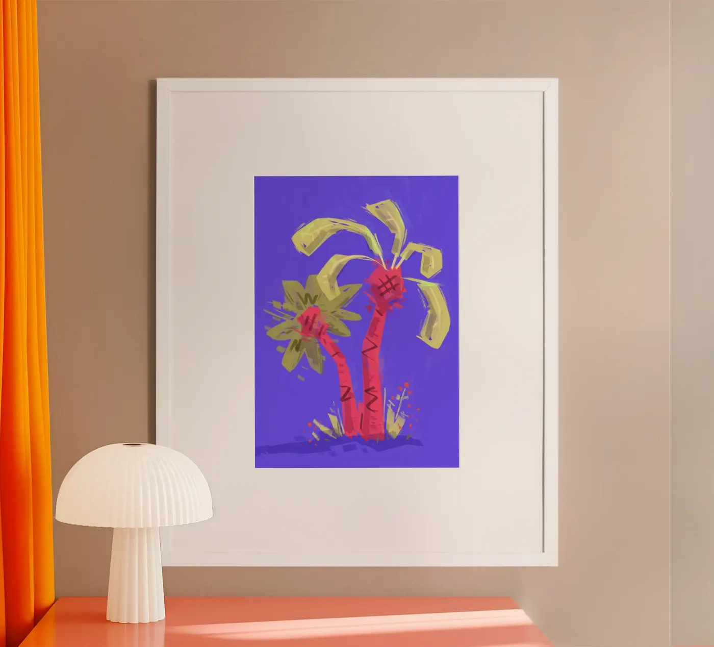 Palmen poster van Johannes Lott Illustration
