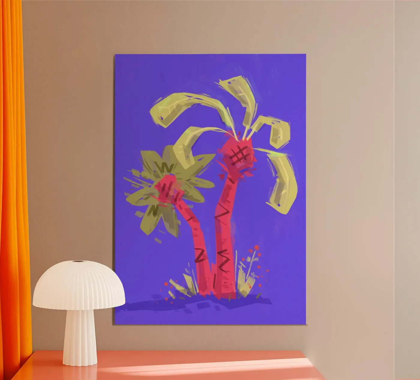 Palmen poster van Johannes Lott Illustration