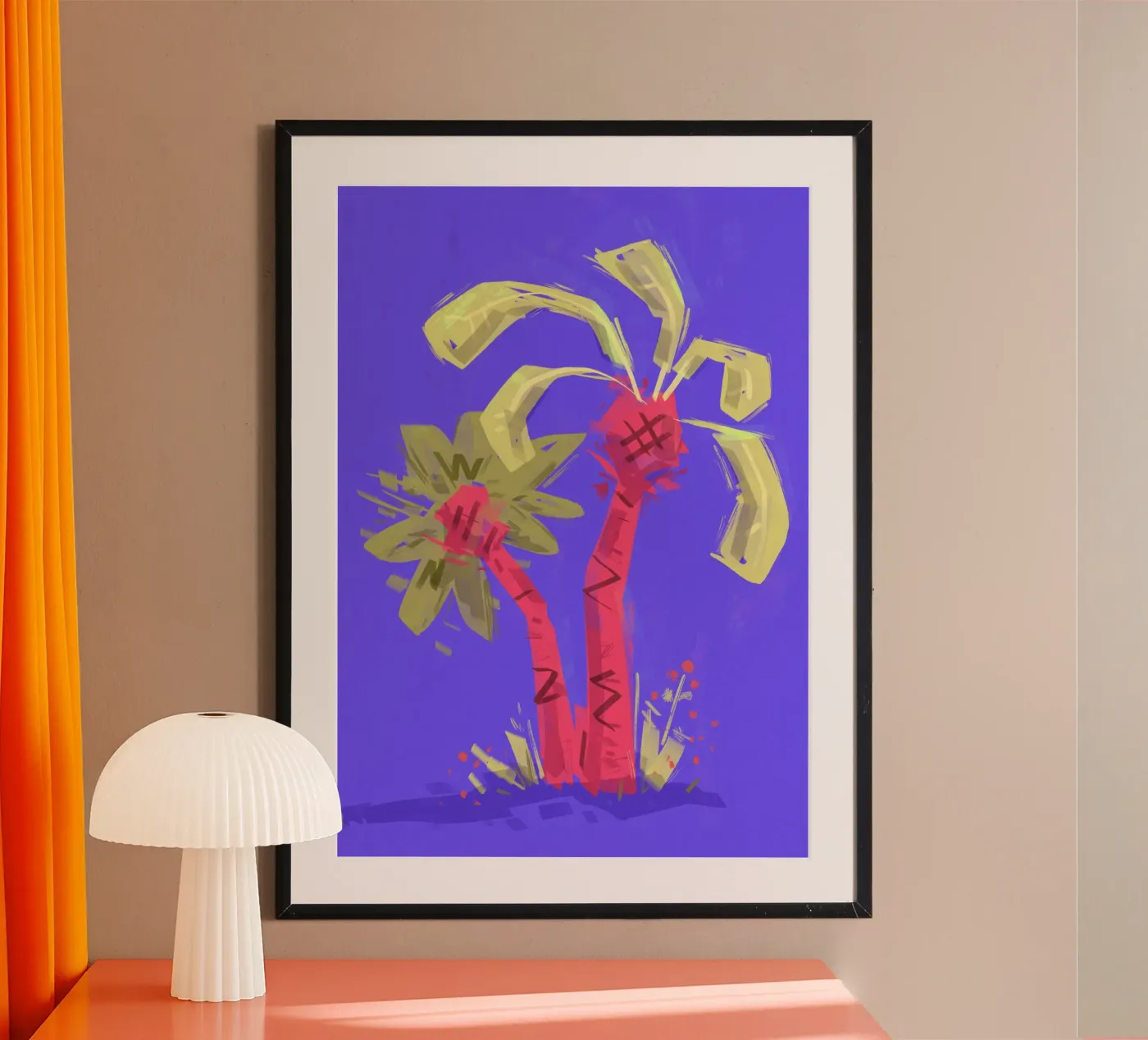 Palmen poster van Johannes Lott Illustration