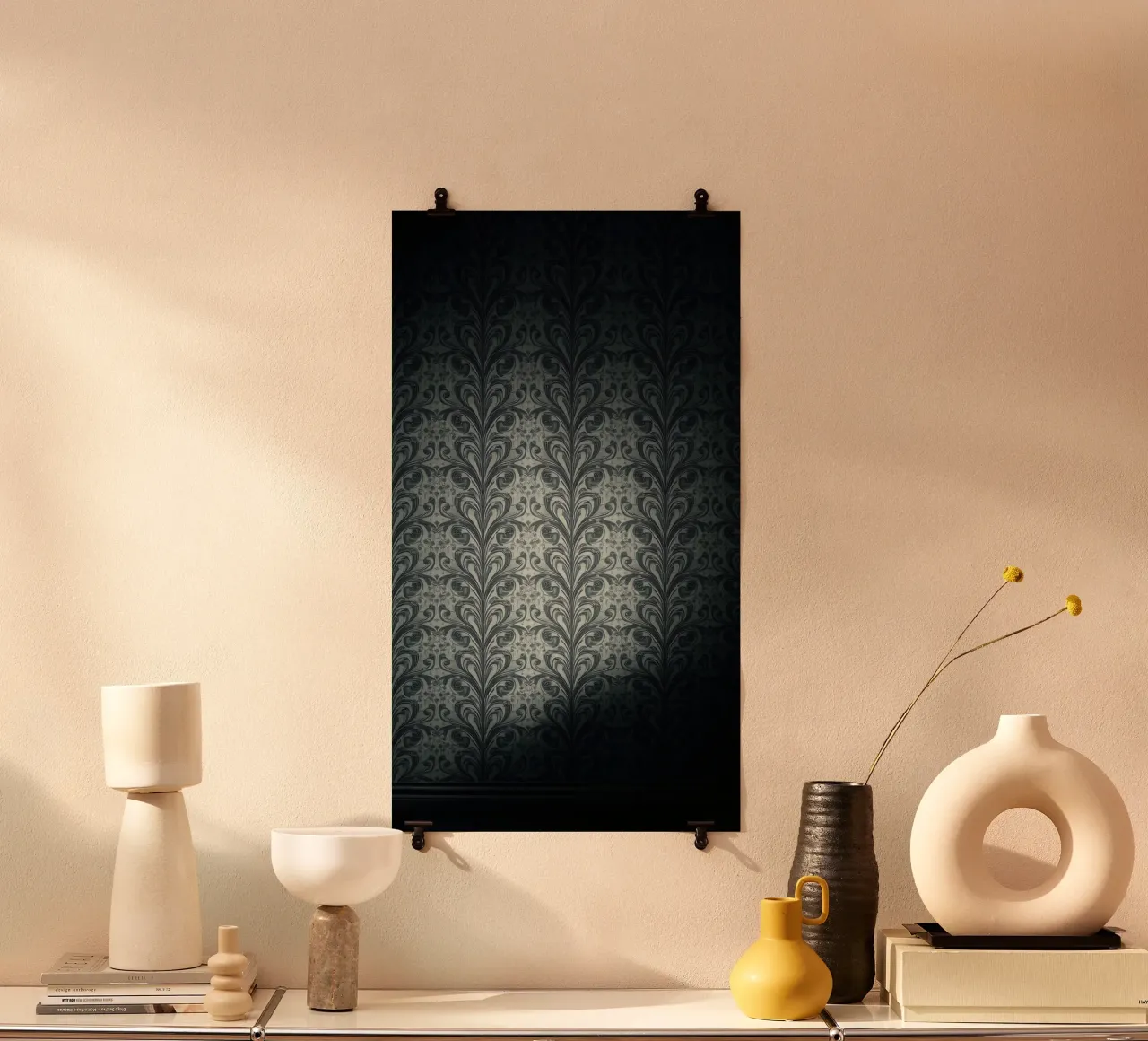 Elegant abstract pattern serves as a stylish wallart poster by DesignDoodle