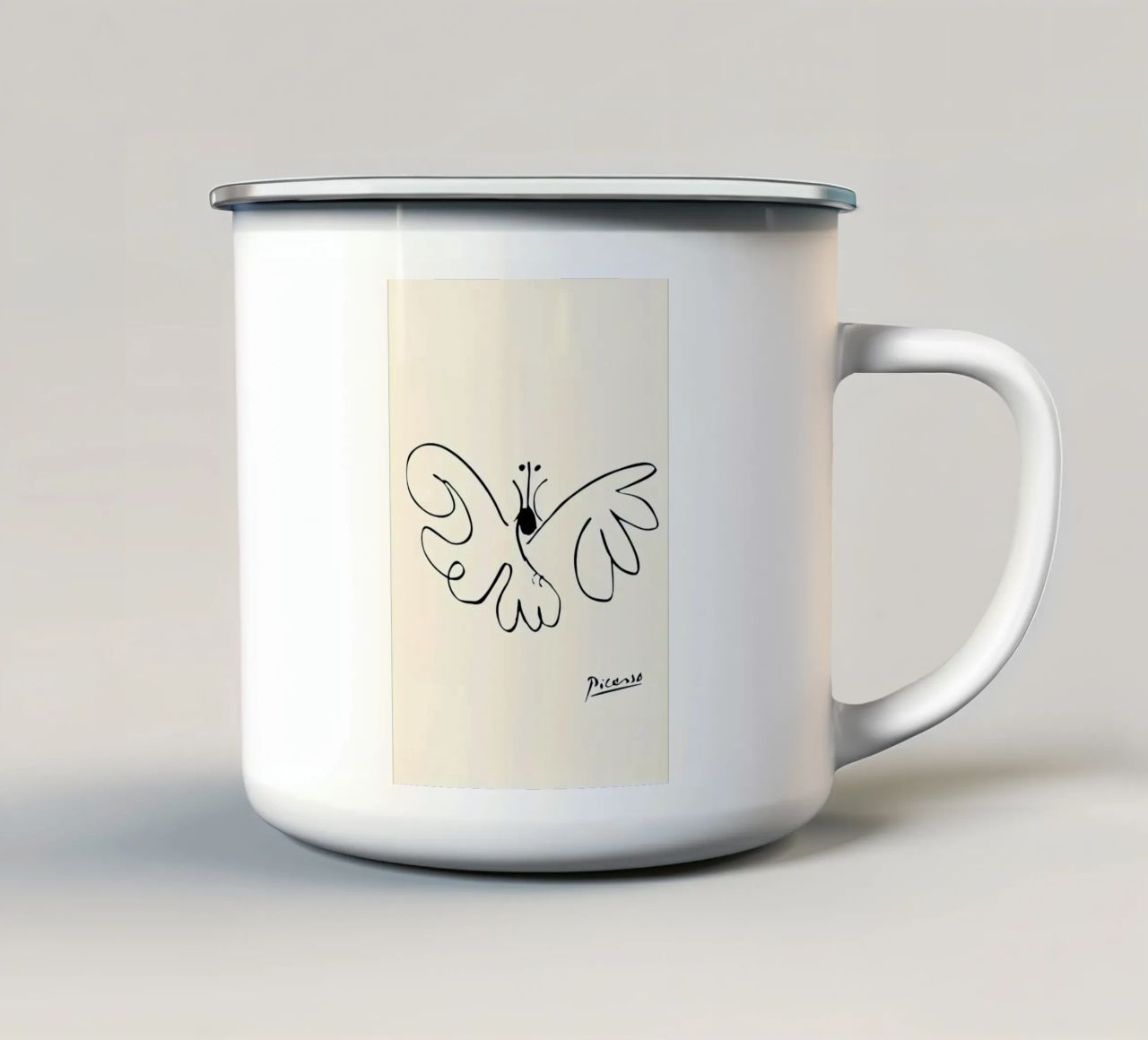 Farfalla Picasso tazza in smalto da Kenneth