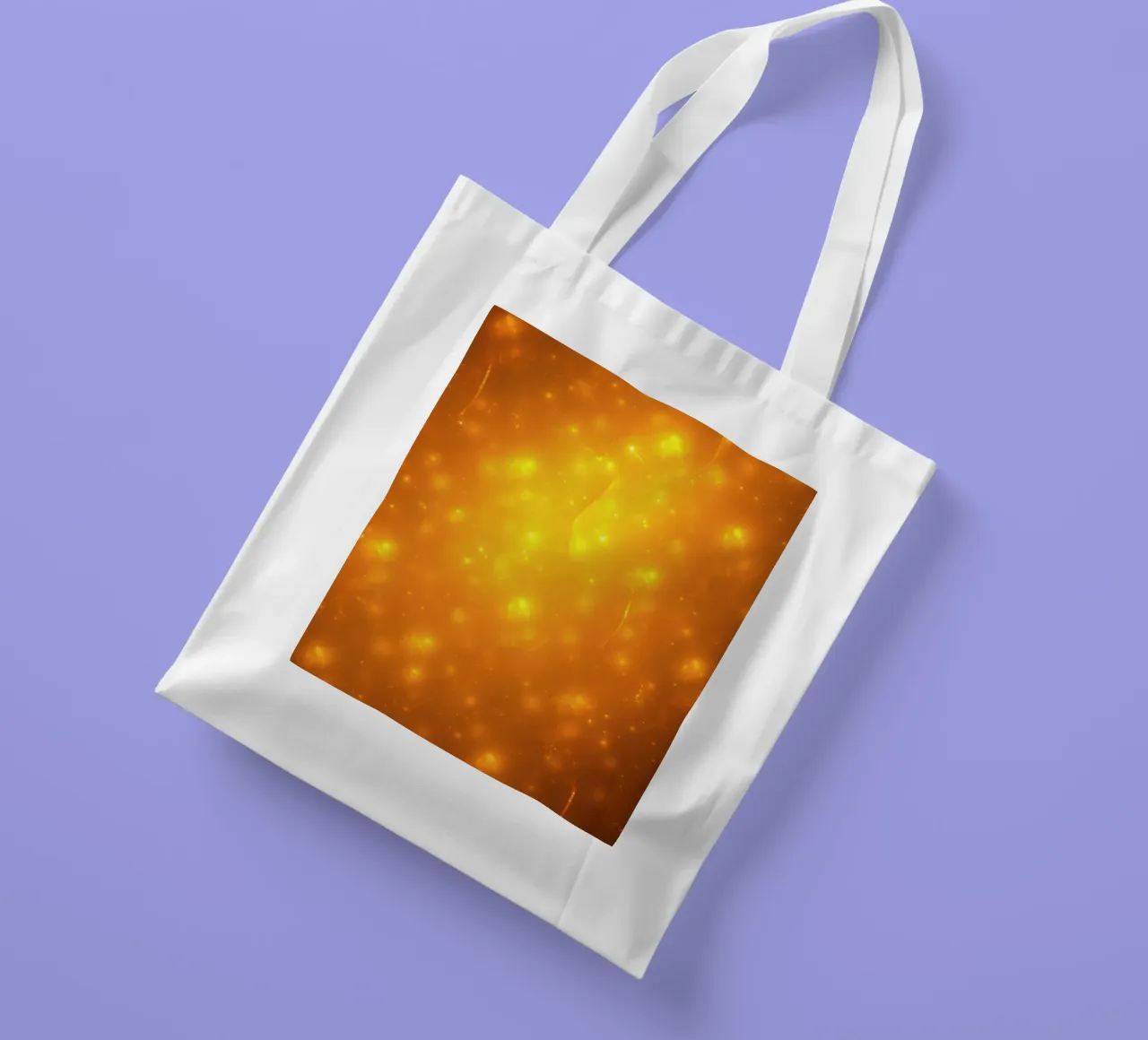 Bright abstract background with glowing particles tote bag by DesignDoodle