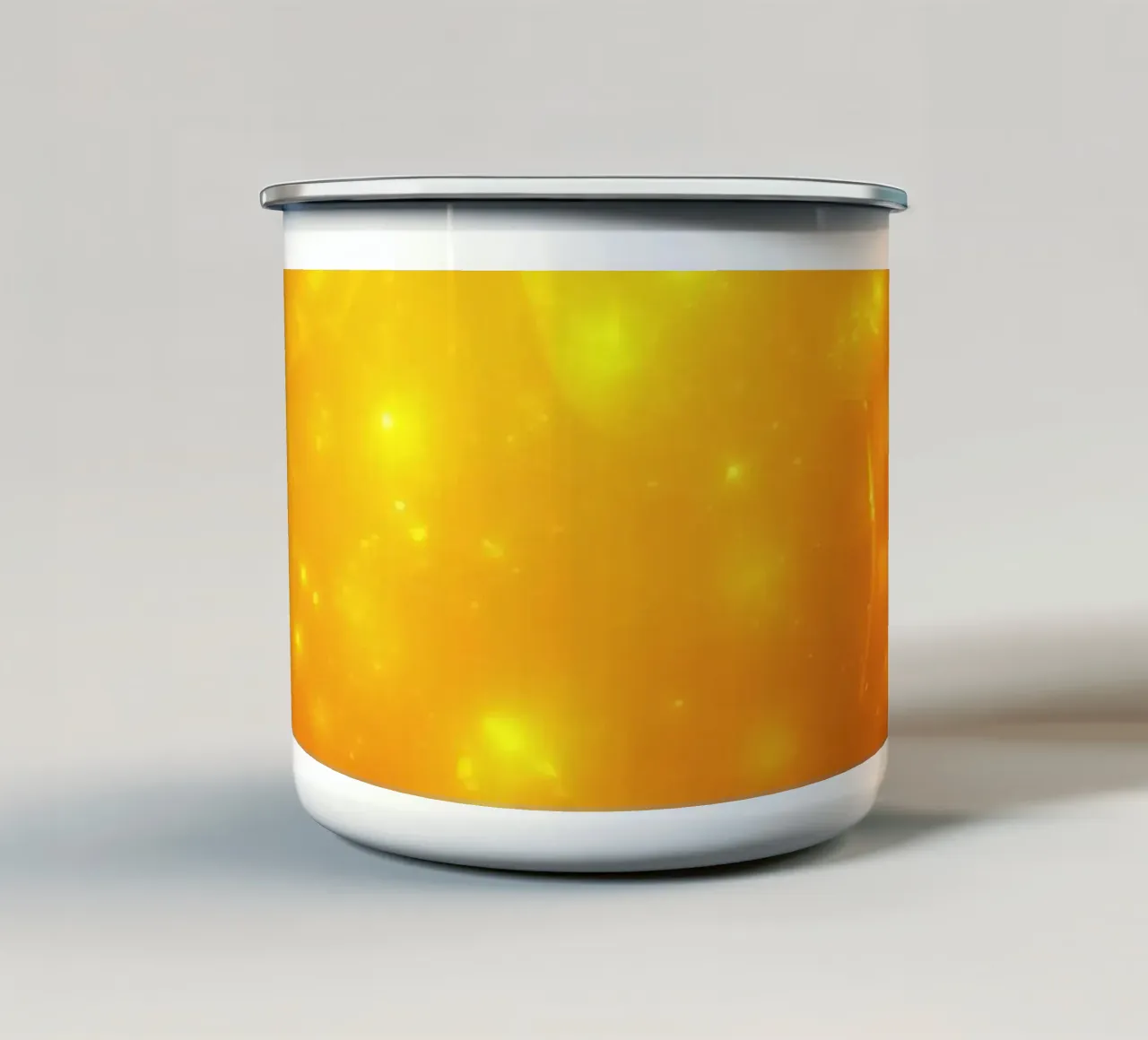 Luminoso sfondo astratto con particelle incandescenti tazza in smalto da DesignDoodle