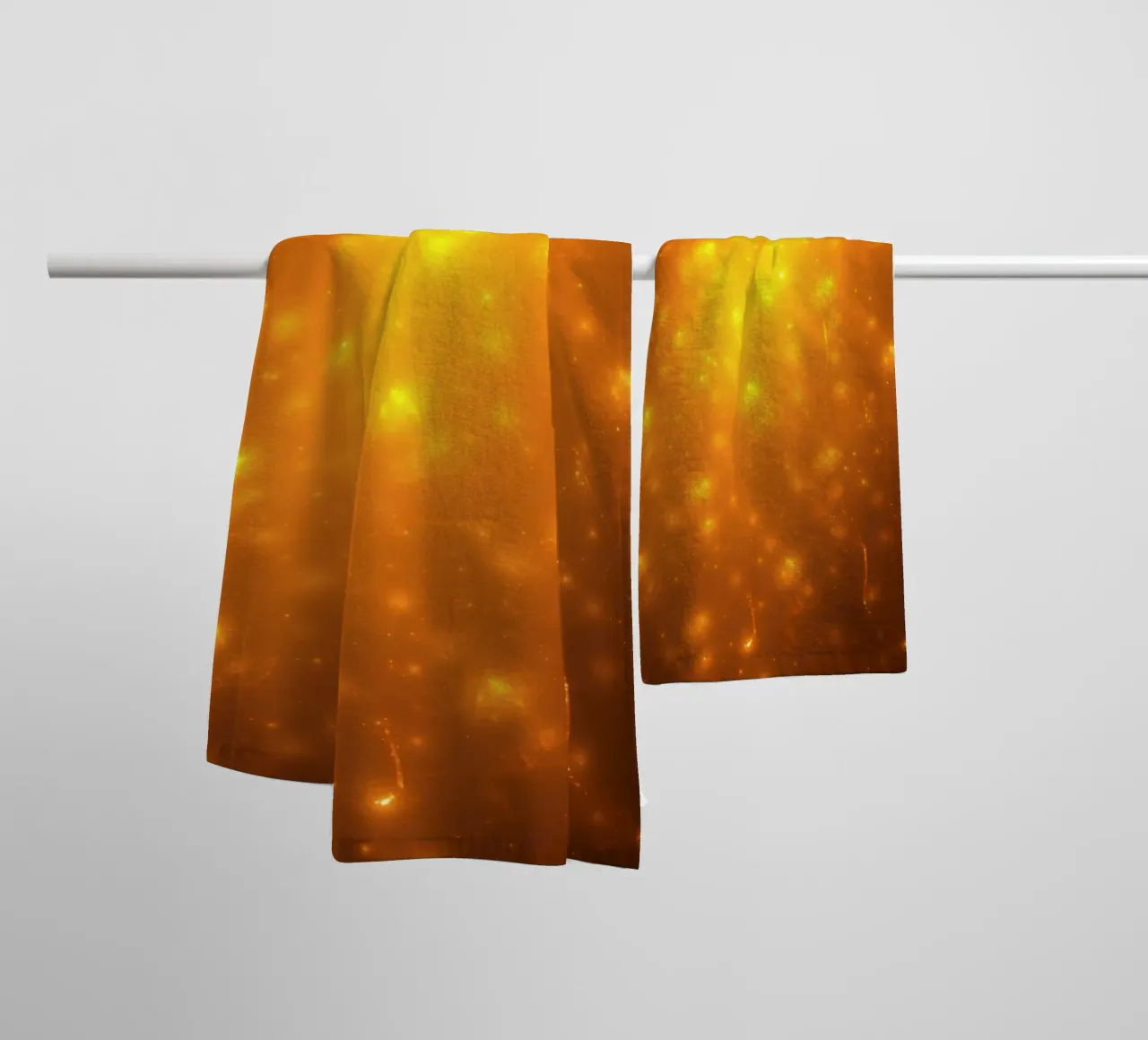 Bright abstract background with glowing particles towel by DesignDoodle