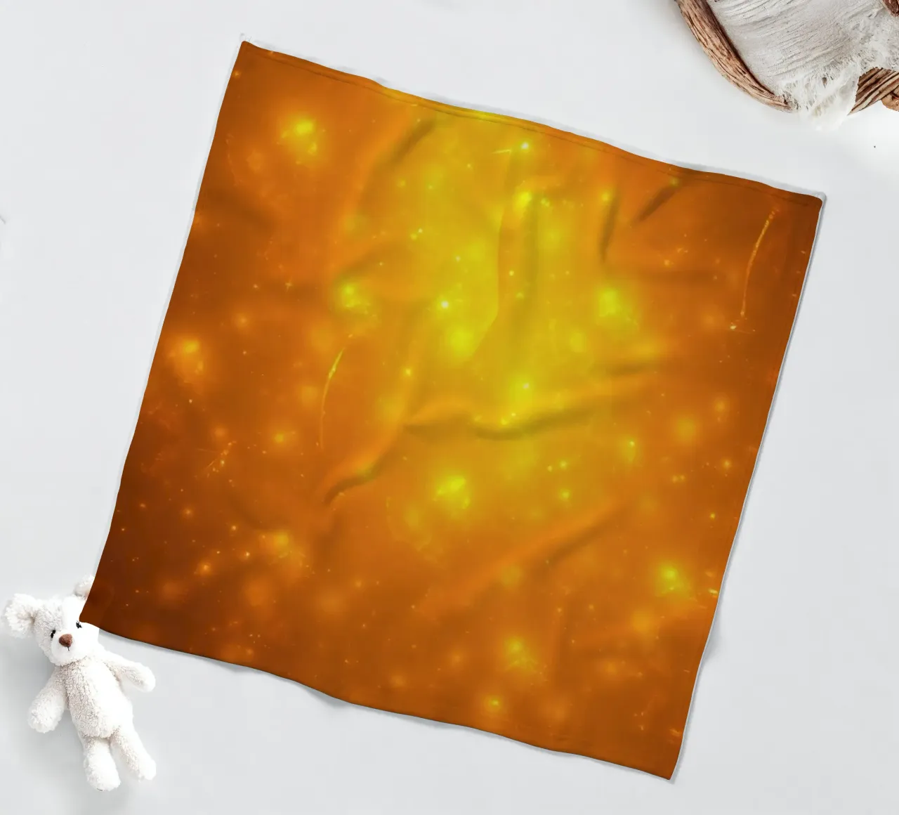 Bright abstract background with glowing particles fleece blanket by DesignDoodle