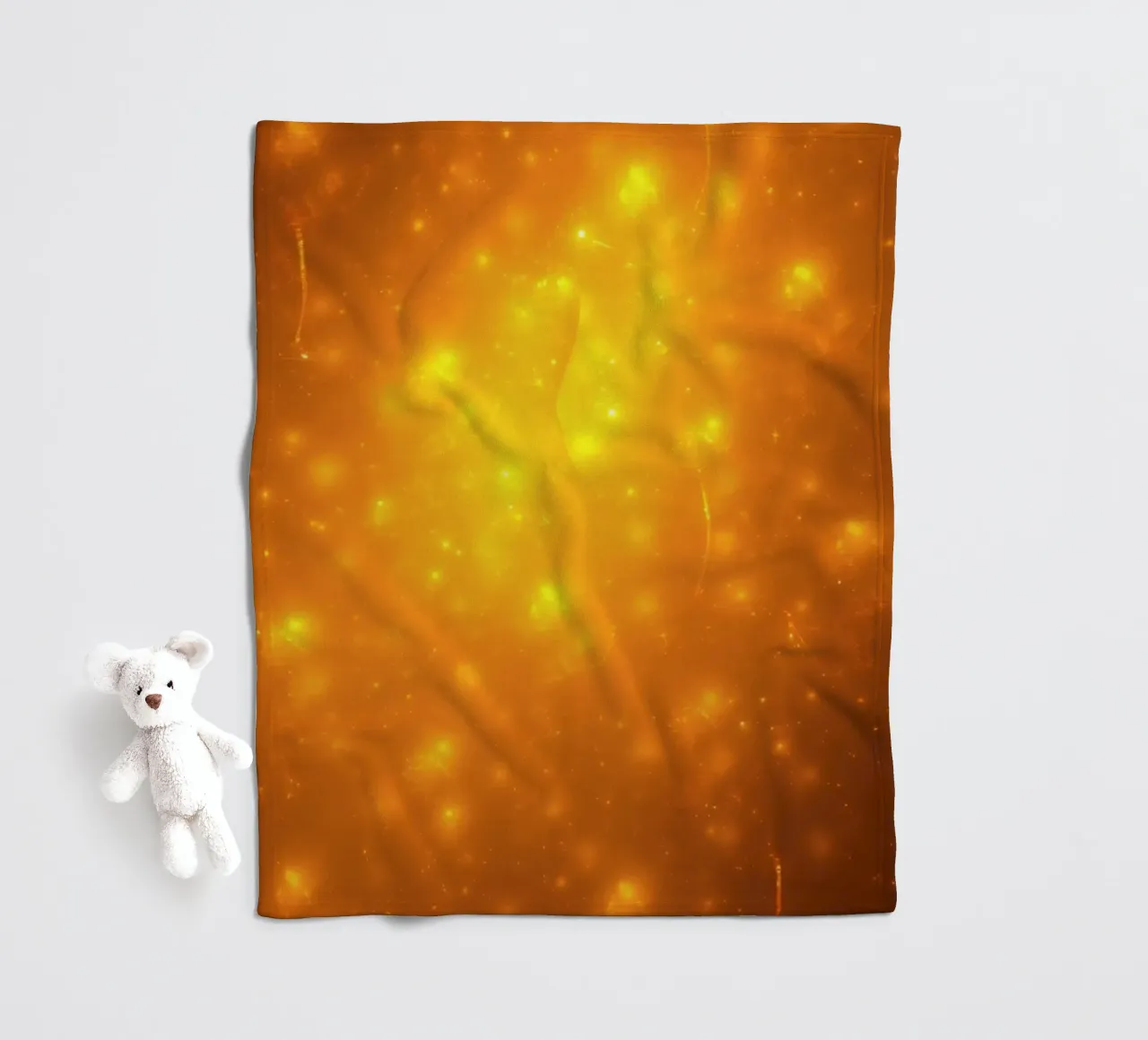 Bright abstract background with glowing particles fleece blanket by DesignDoodle
