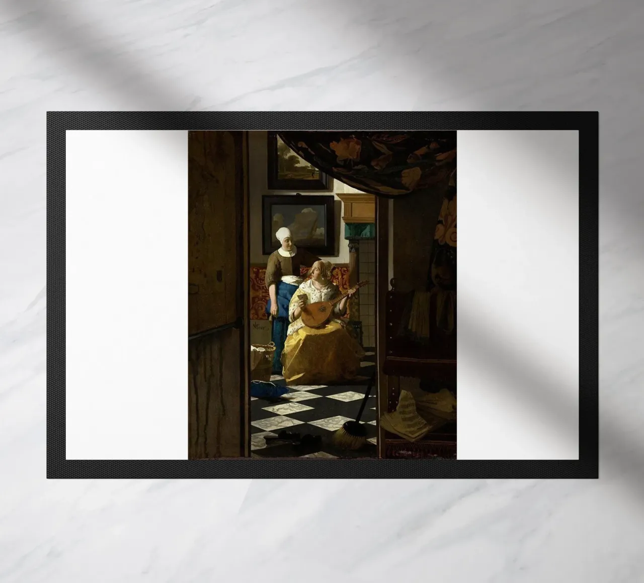 vermeer - una donna riceve una lettera d'amore da un servo zerbino da The Dinda