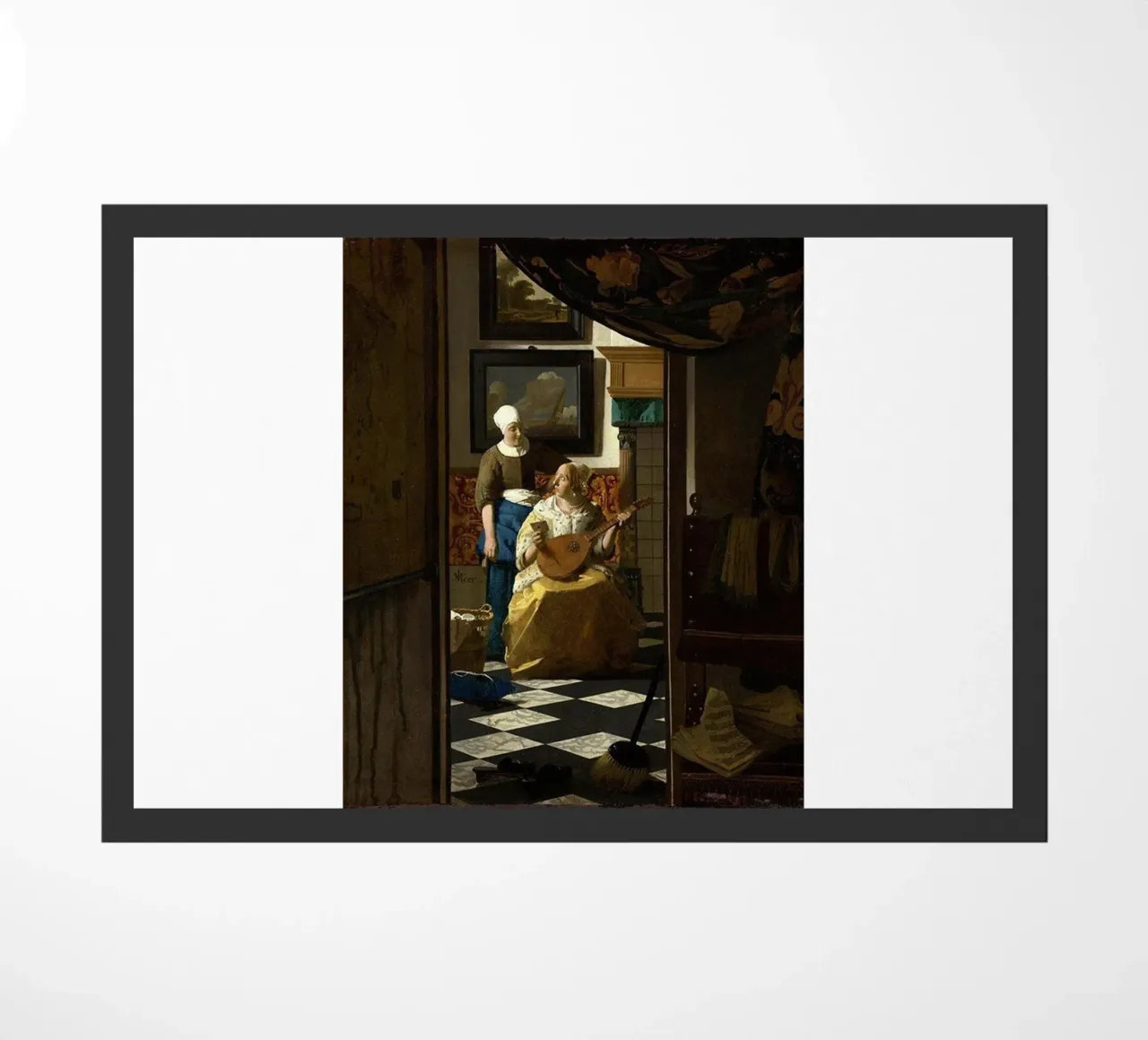 vermeer - una donna riceve una lettera d'amore da un servo zerbino da The Dinda