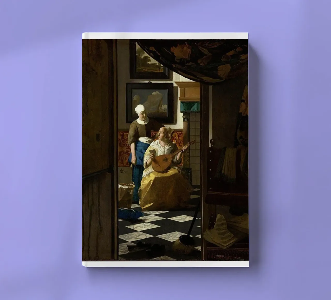 vermeer - una donna riceve una lettera d'amore da un servo diario da The Dinda