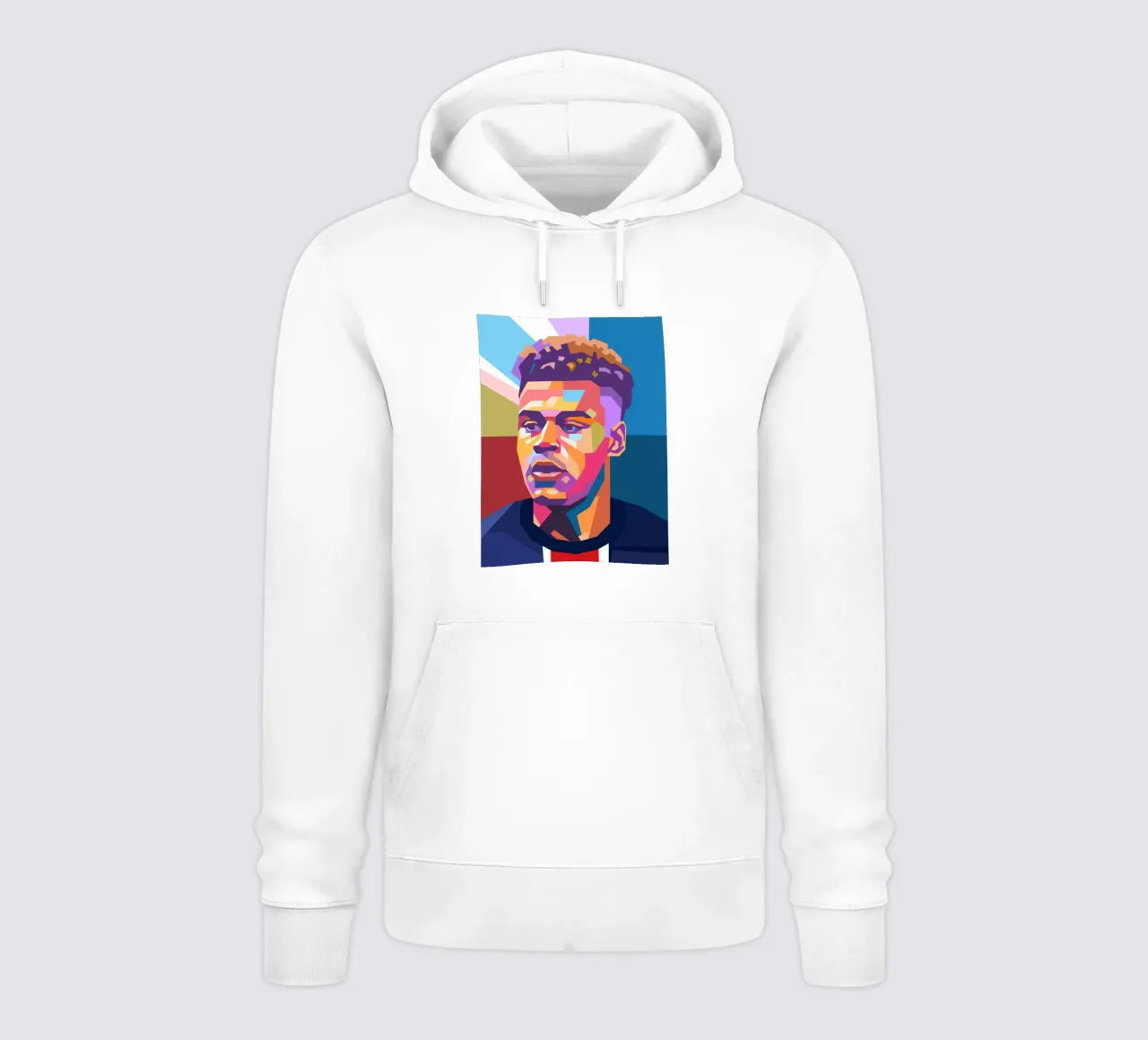 Desire Doue colorful pop art portrait hoodie by Hantamrata