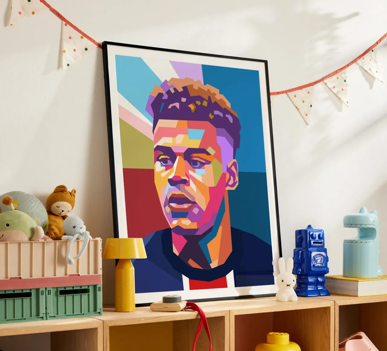 Desire Doue colorful pop art portrait hahnemühle by Hantamrata