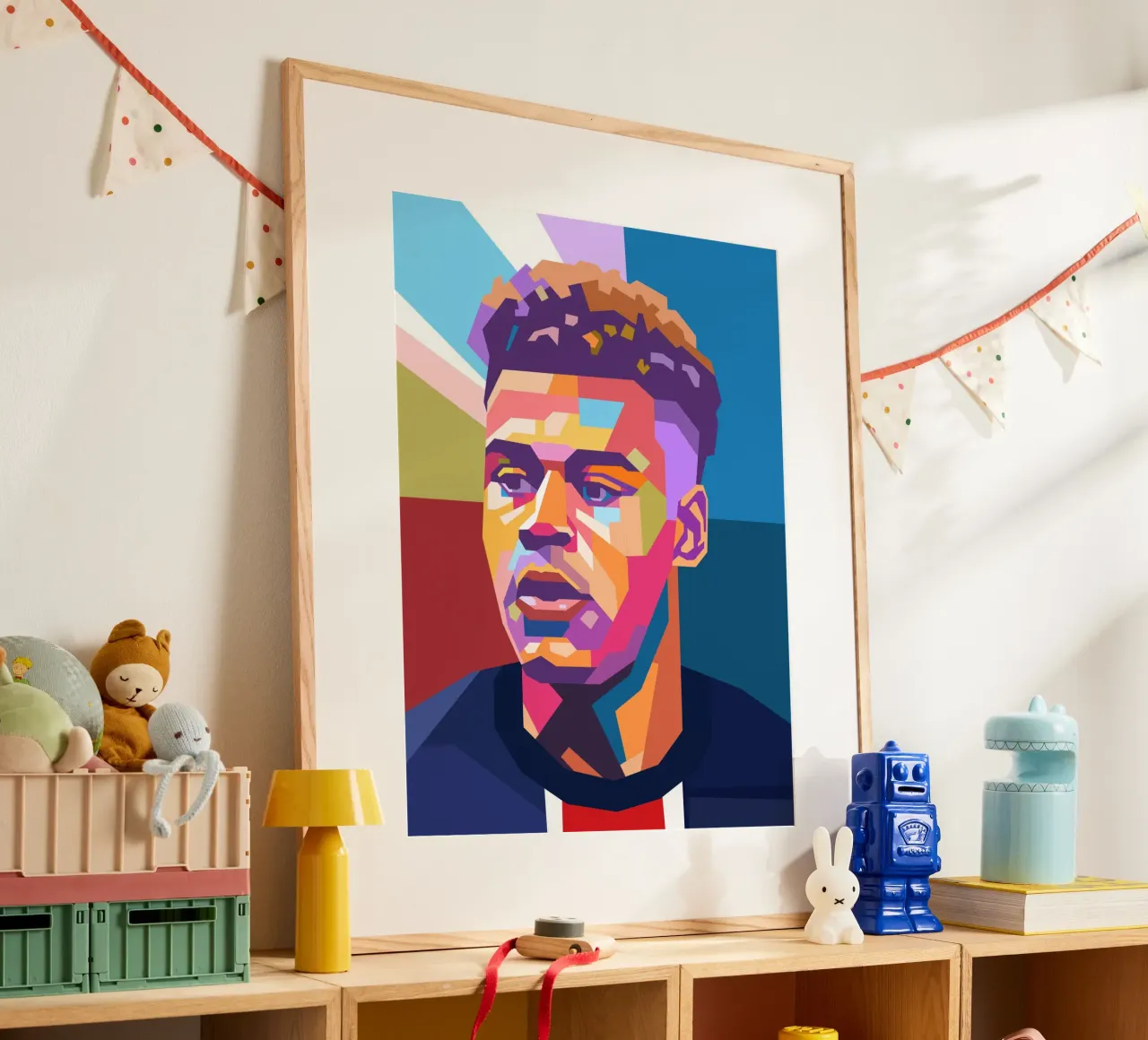 Desire Doue colorful pop art portrait hahnemühle by Hantamrata