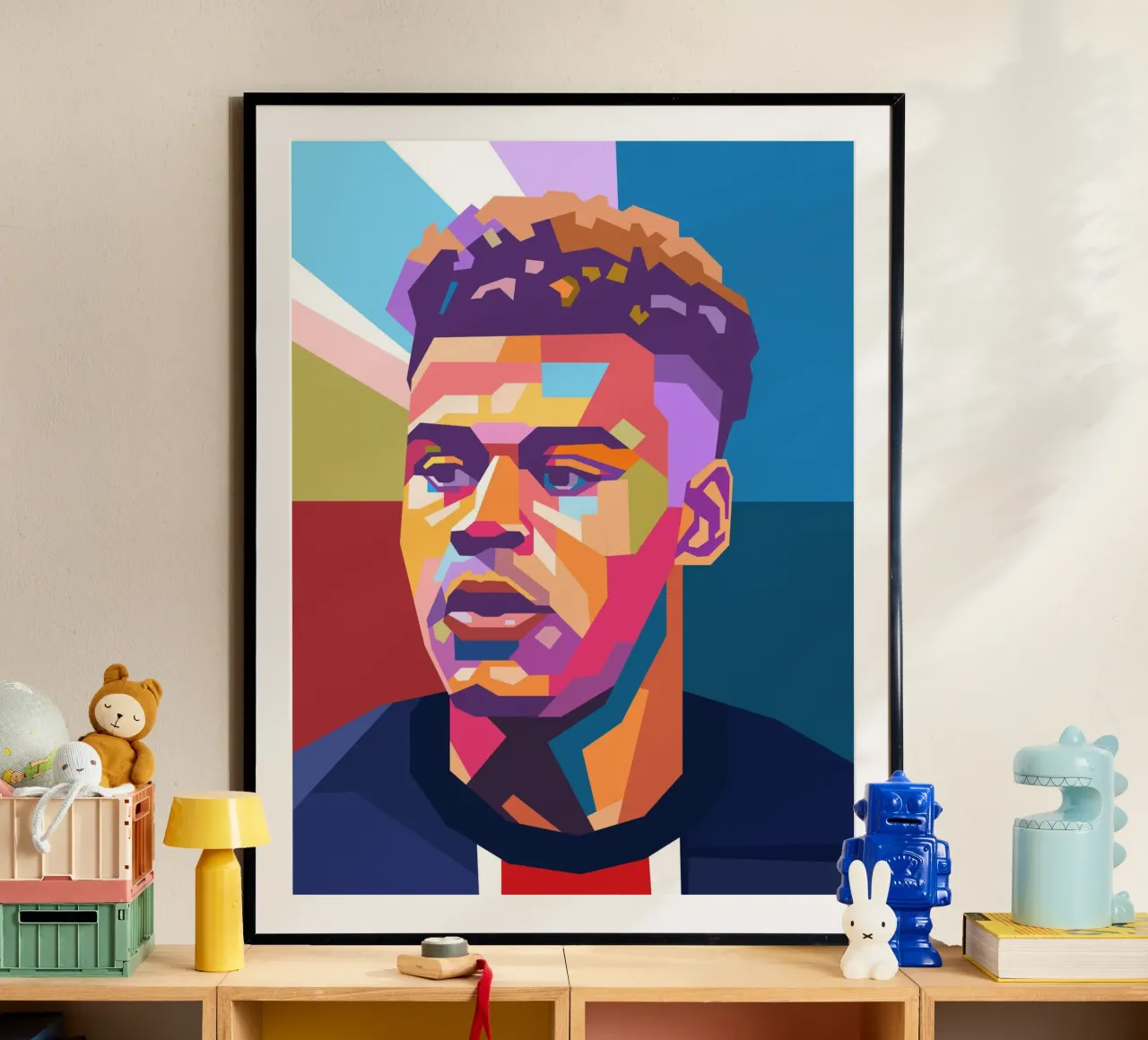 Desire Doue colorful pop art portrait hahnemühle by Hantamrata