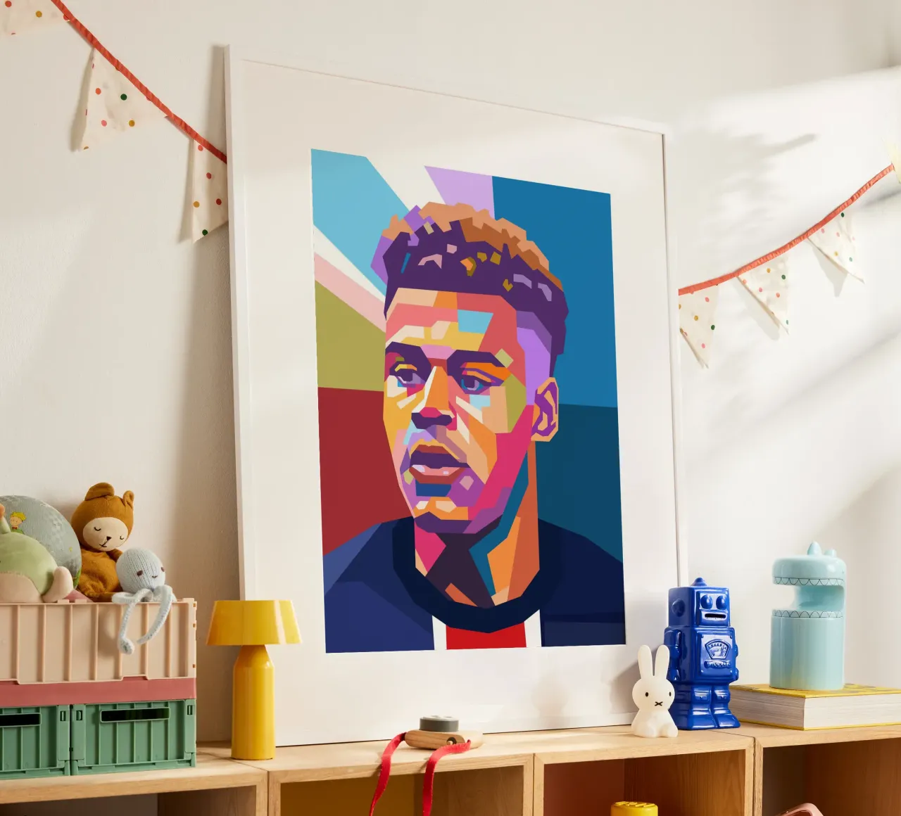 Desire Doue colorful pop art portrait hahnemühle by Hantamrata
