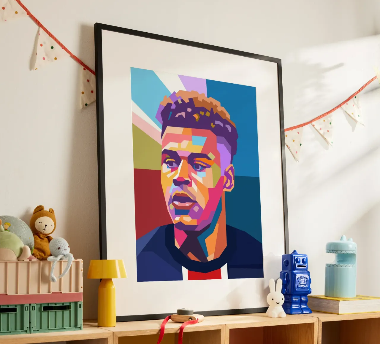Desire Doue colorful pop art portrait hahnemühle by Hantamrata