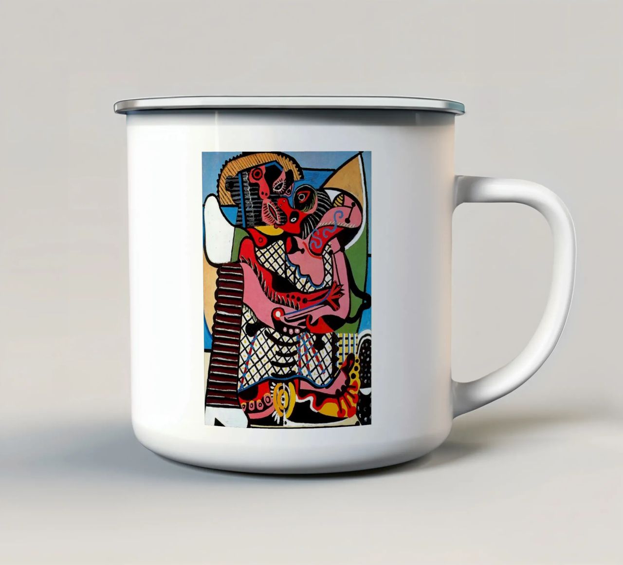 Il bacio e l'abbraccio dopo Picasso tazza in smalto da Kenneth