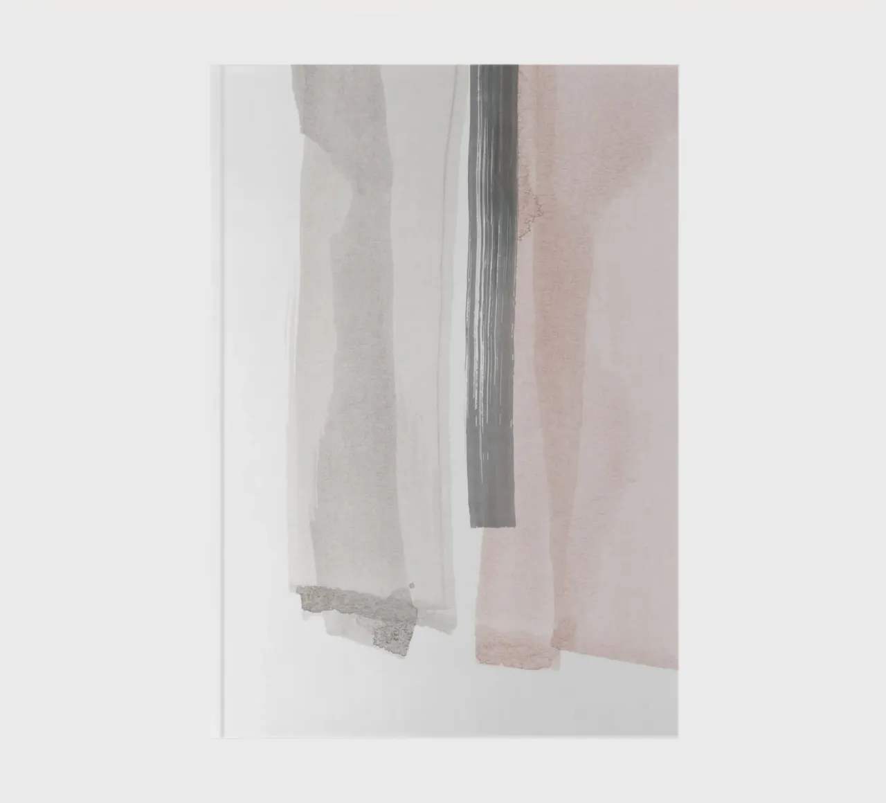 Brush Strokes Pink and Gray 1 notebook by NouveauPrints