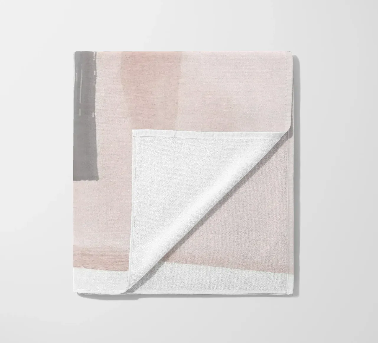 Pennellate rosa e grigio 1 telo mare da NouveauPrints