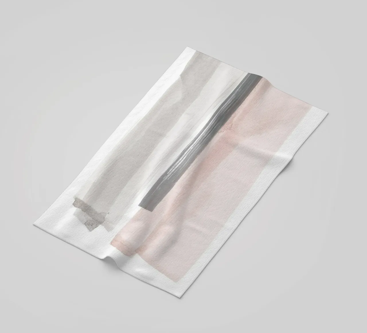 Pennellate rosa e grigio 1 telo mare da NouveauPrints