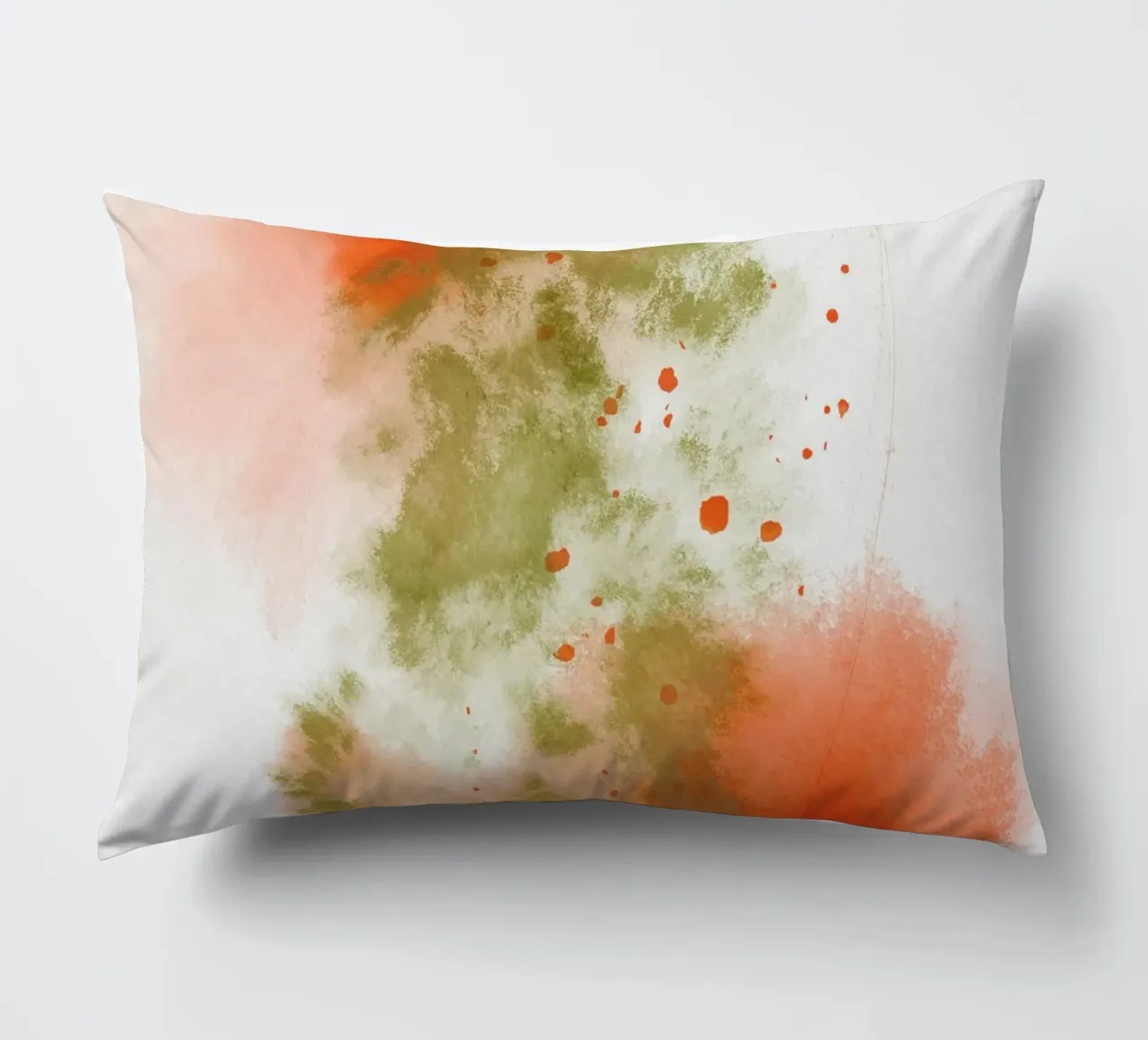 Just Green & Red 2 | Brush Stroke Abstract cuscino da sabidussi