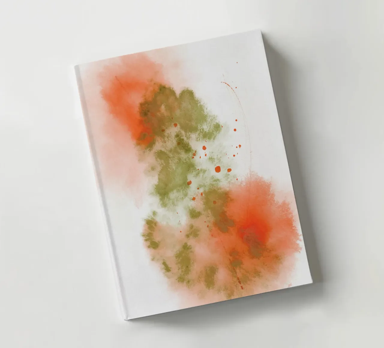 Just Green & Red 2 | Brush Stroke Abstract notebook by sabidussi