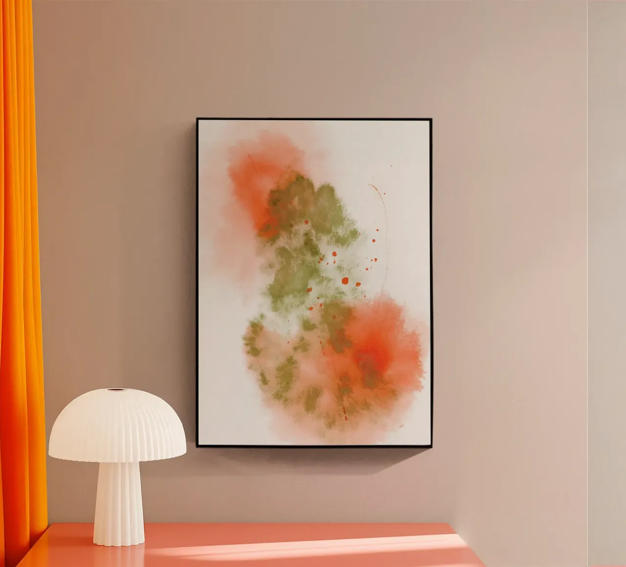 Just Green & Red 2 | Brush Stroke Abstract plexiglass da sabidussi