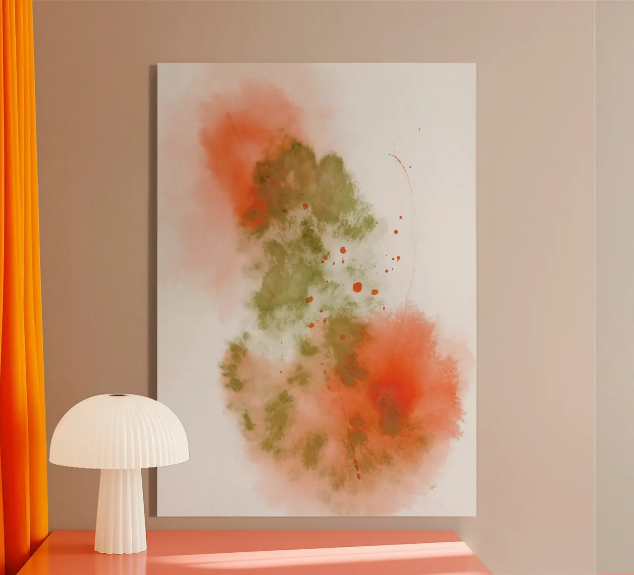 Just Green & Red 2 | Brush Stroke Abstract plexiglass da sabidussi