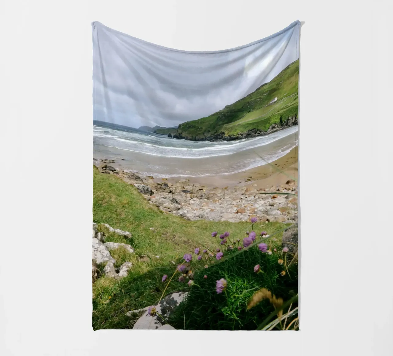 May on the Atlantic fleece blanket by The Wild Creative Studio