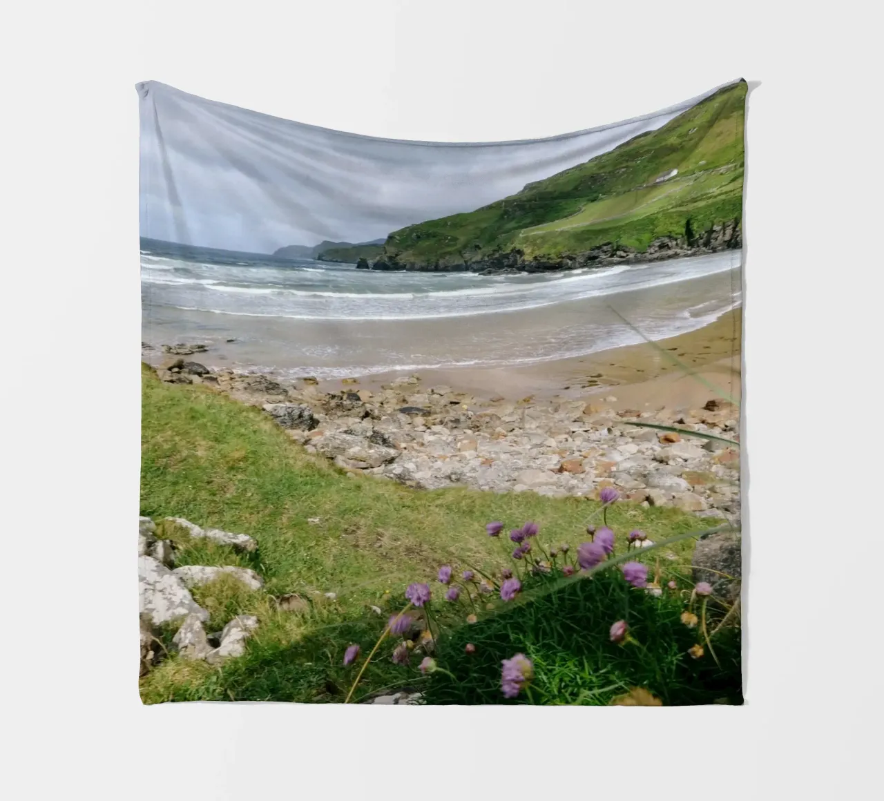 May on the Atlantic fleece blanket by The Wild Creative Studio