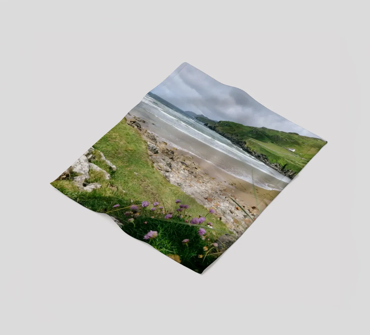 May on the Atlantic fleece blanket by The Wild Creative Studio