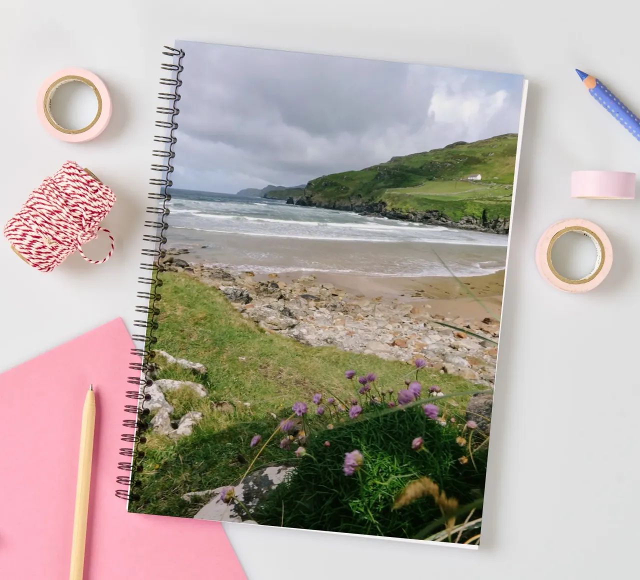 May on the Atlantic spiral notebook by The Wild Creative Studio
