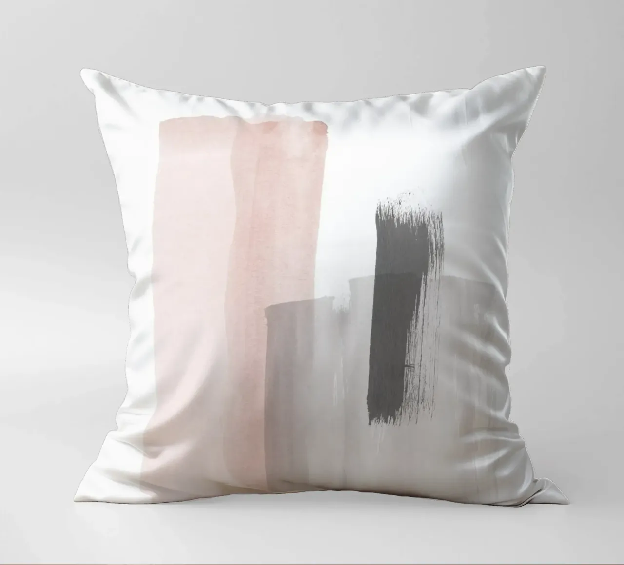 Pennellate di rosa e grigio 3 cuscino da NouveauPrints