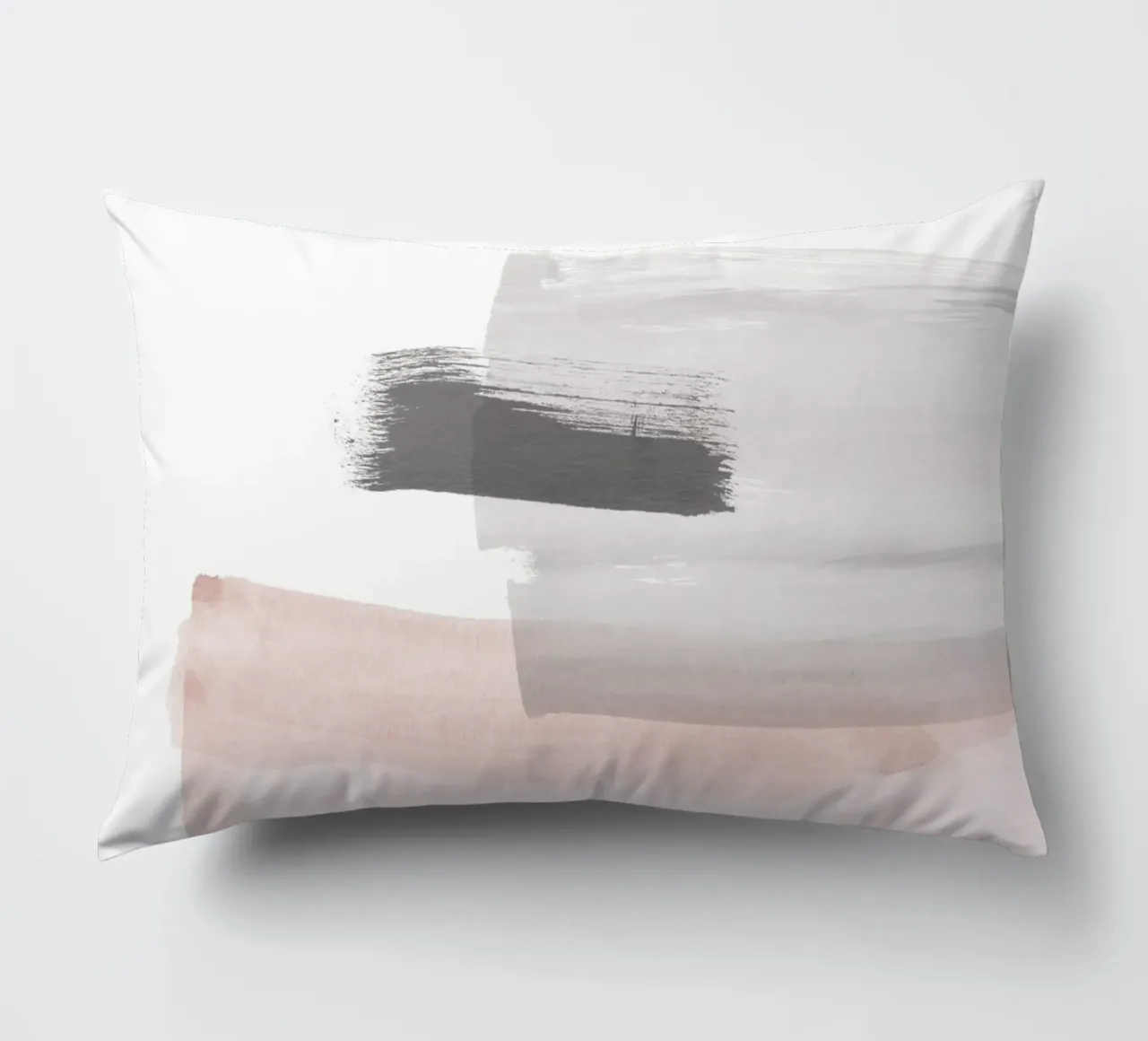 Pennellate di rosa e grigio 3 cuscino da NouveauPrints