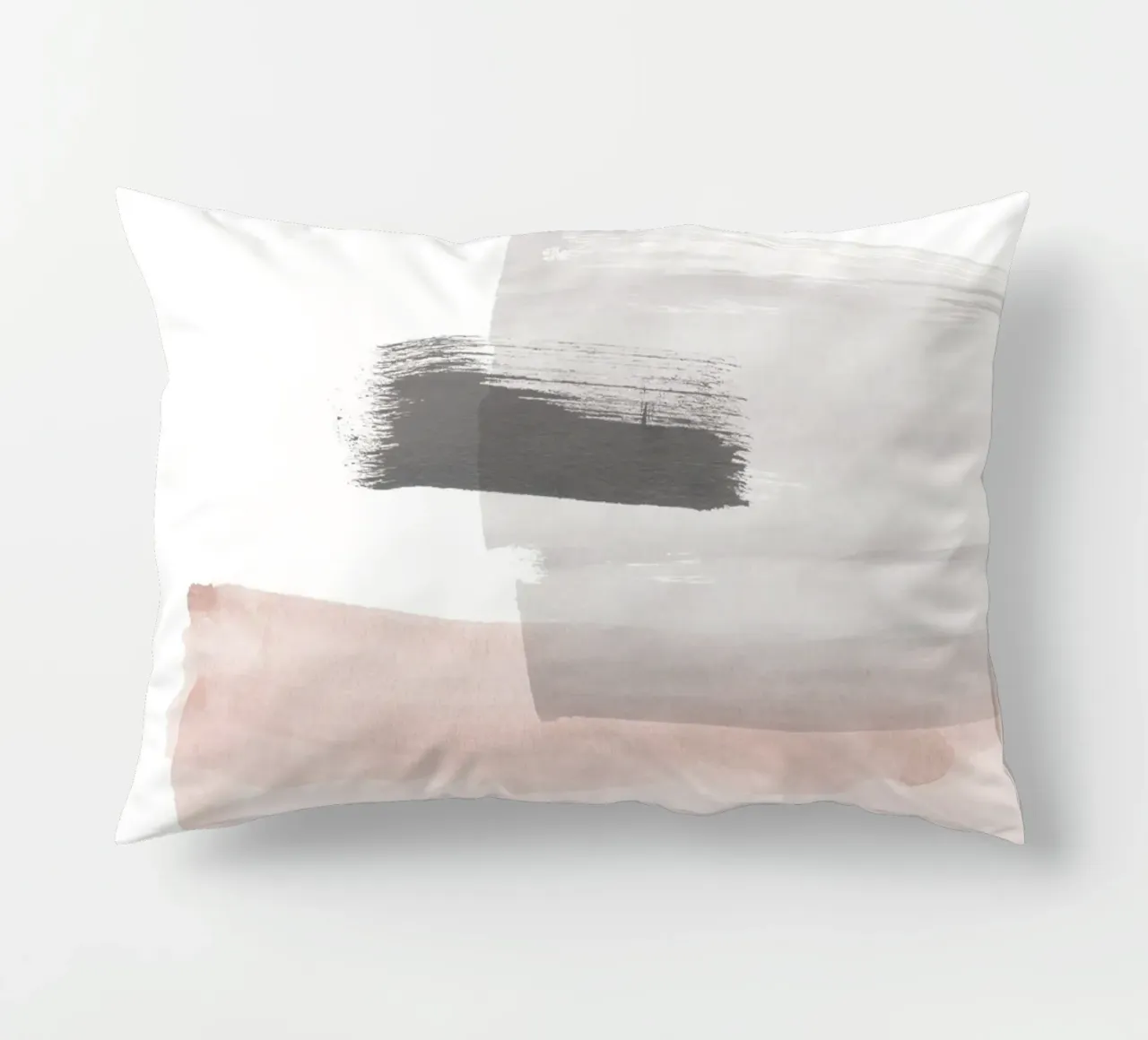 Pennellate di rosa e grigio 3 cuscino da NouveauPrints