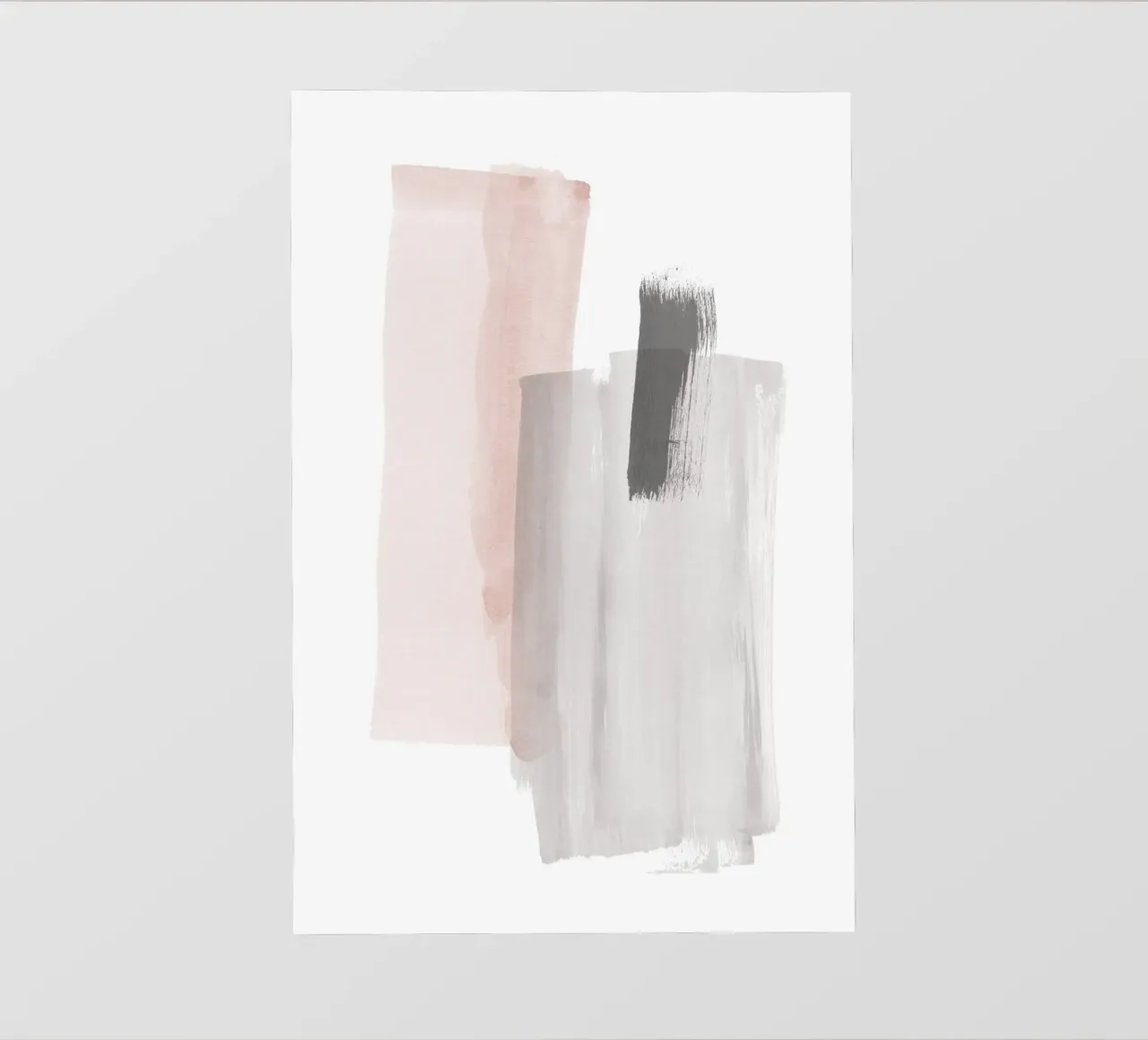 Pennellate di rosa e grigio 3 telo in pvc da NouveauPrints