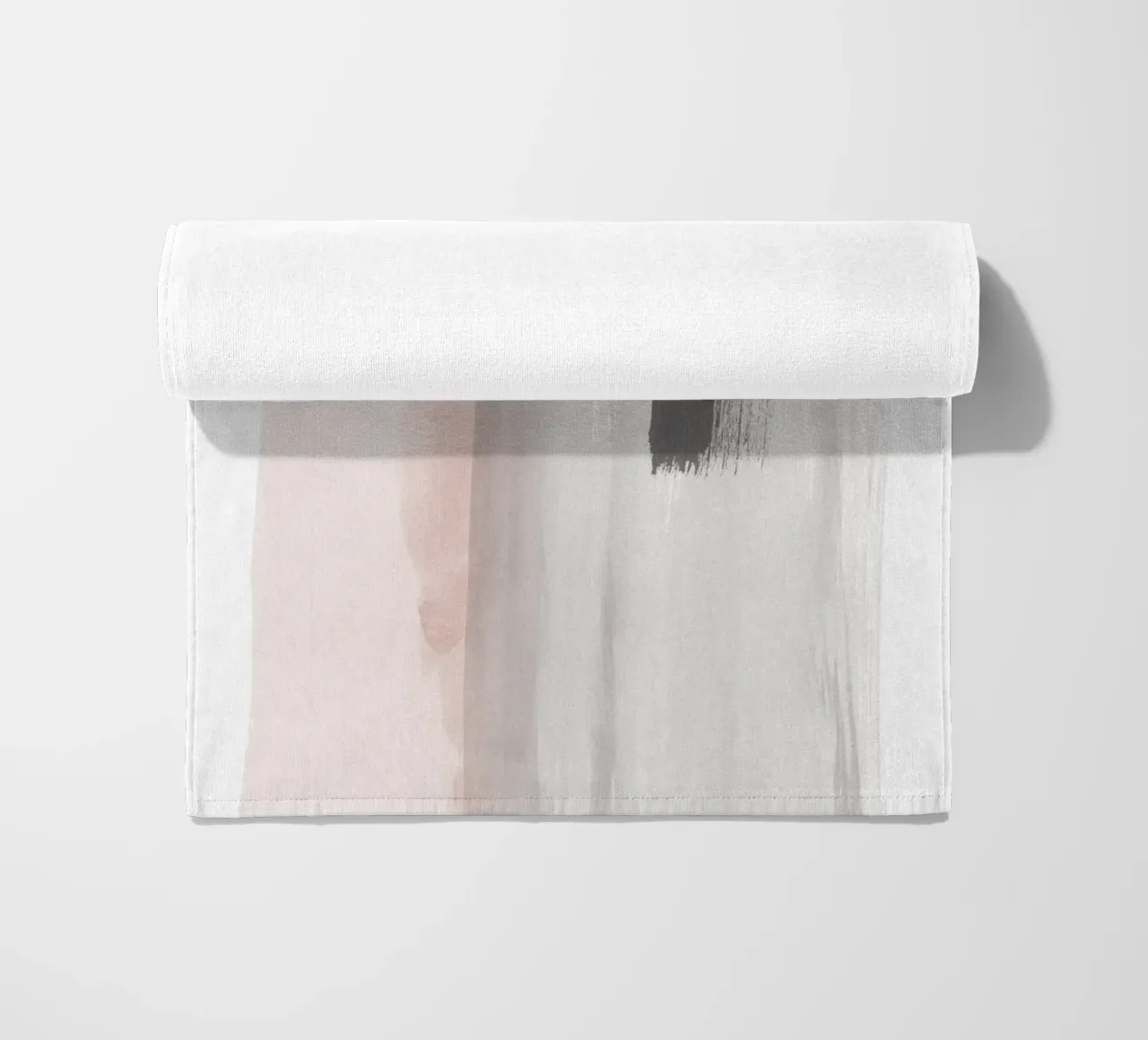 Pennellate di rosa e grigio 3 telo mare da NouveauPrints