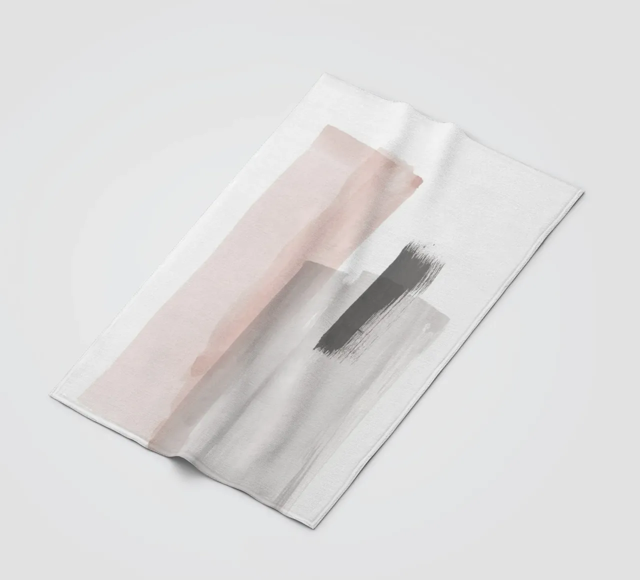 Pennellate di rosa e grigio 3 coperta in pile da NouveauPrints