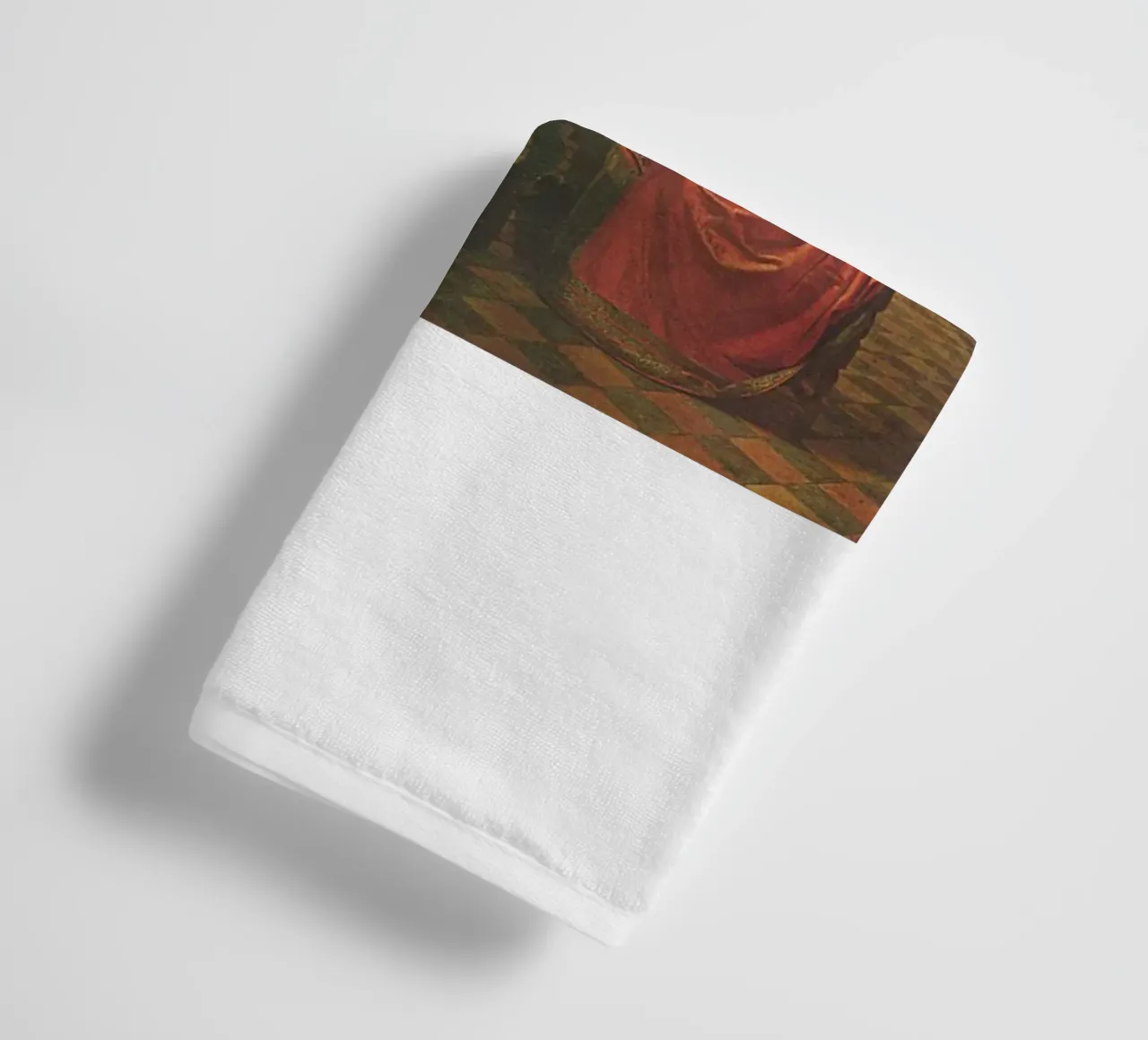 vermeer - husband and wife are sitting at the dining table towel by The Dinda