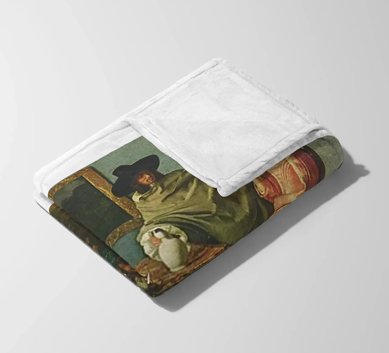 vermeer - husband and wife are sitting at the dining table fleece blanket by The Dinda
